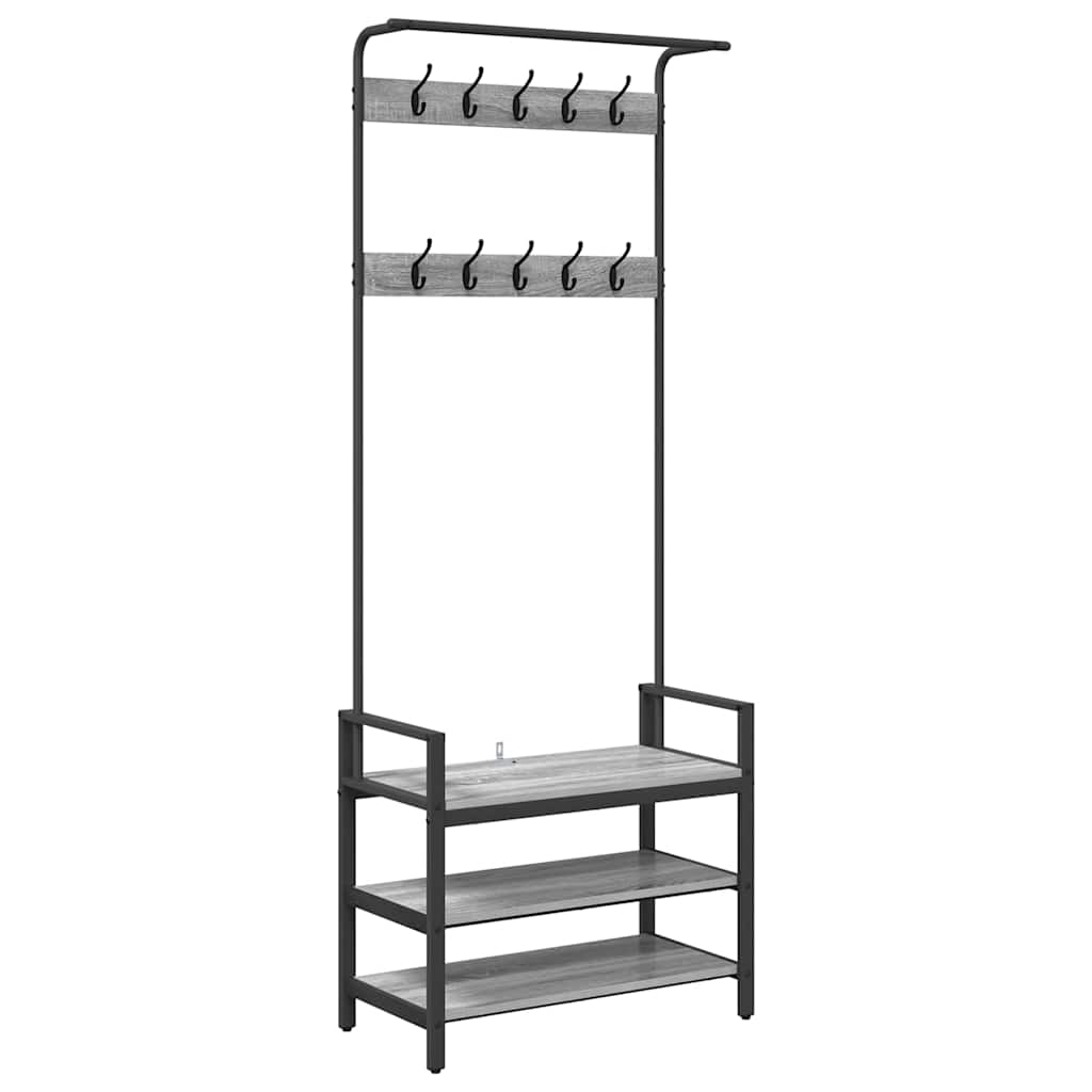 Paltas Pilka sonoma ąžuolo 75 x 34 x 184 cm Apdirbta mediena