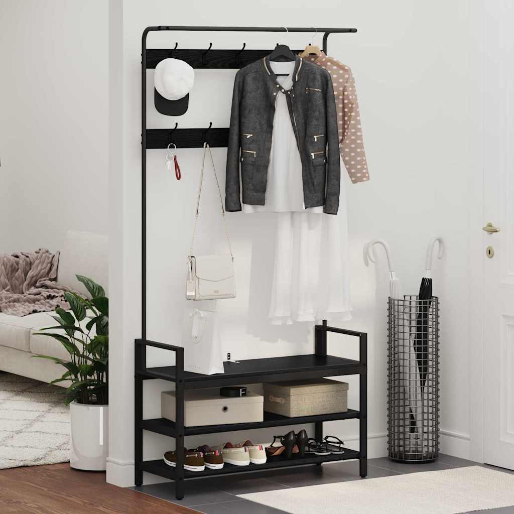 Paltas Kita juoda ąžuolo 95 x 34 x 184 cm Apdirbta mediena