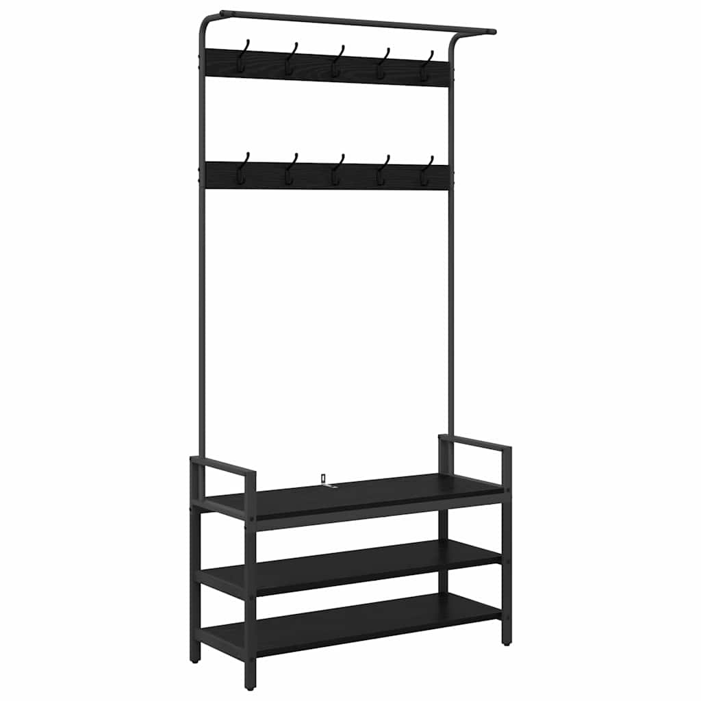 Paltas Kita juoda ąžuolo 95 x 34 x 184 cm Apdirbta mediena