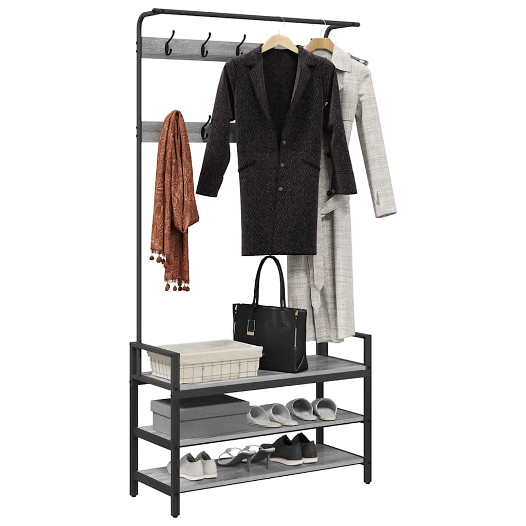 Paltas Pilka sonoma ąžuolo 95 x 34 x 184 cm Apdirbta mediena