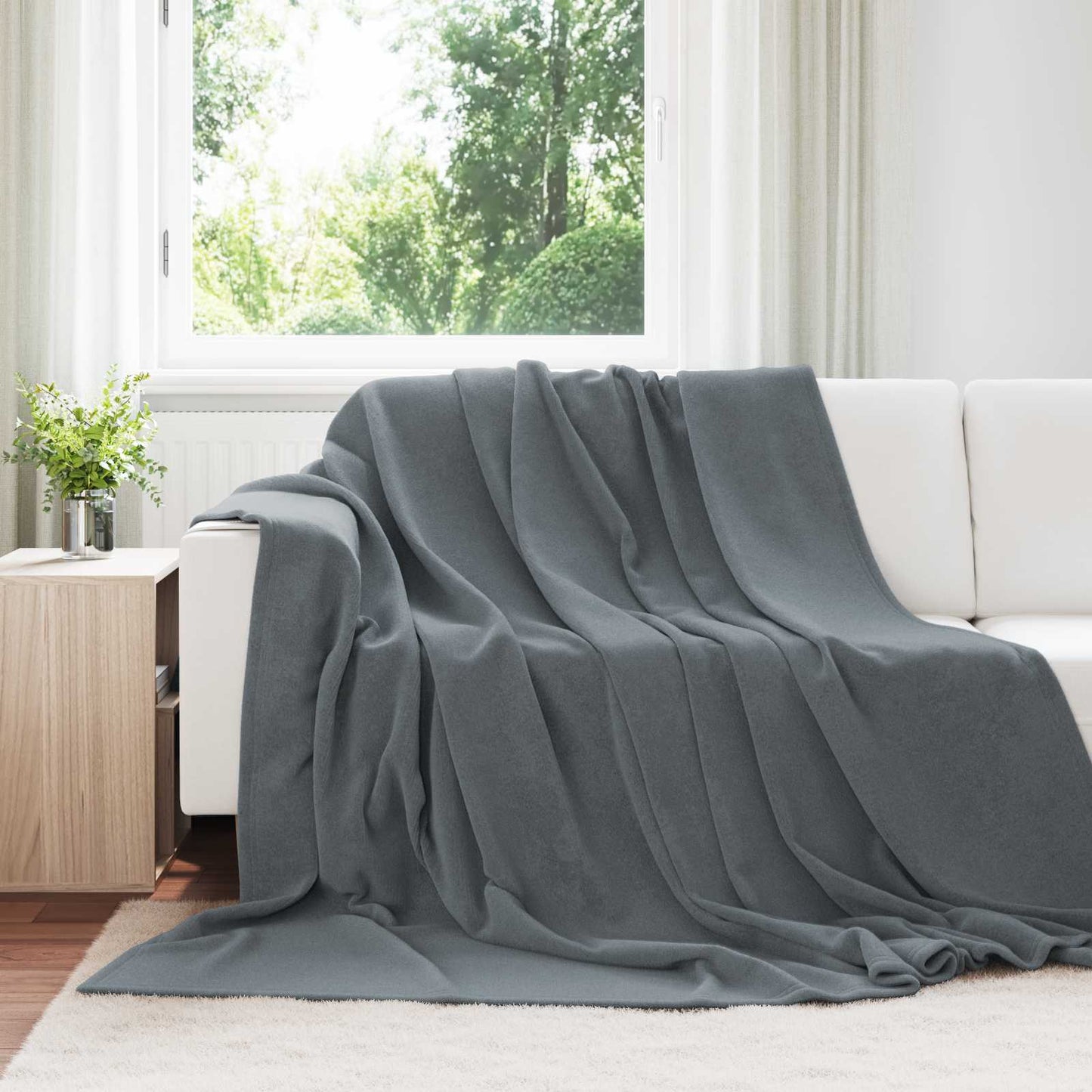 Apklotas Tamsiai pilka 220 x 240 cm Flysas