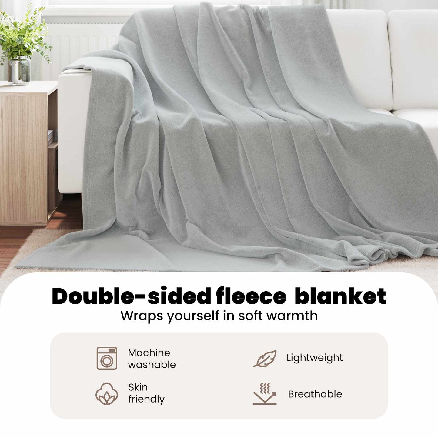 Apklotas Pilka 220 x 240 cm Flysas
