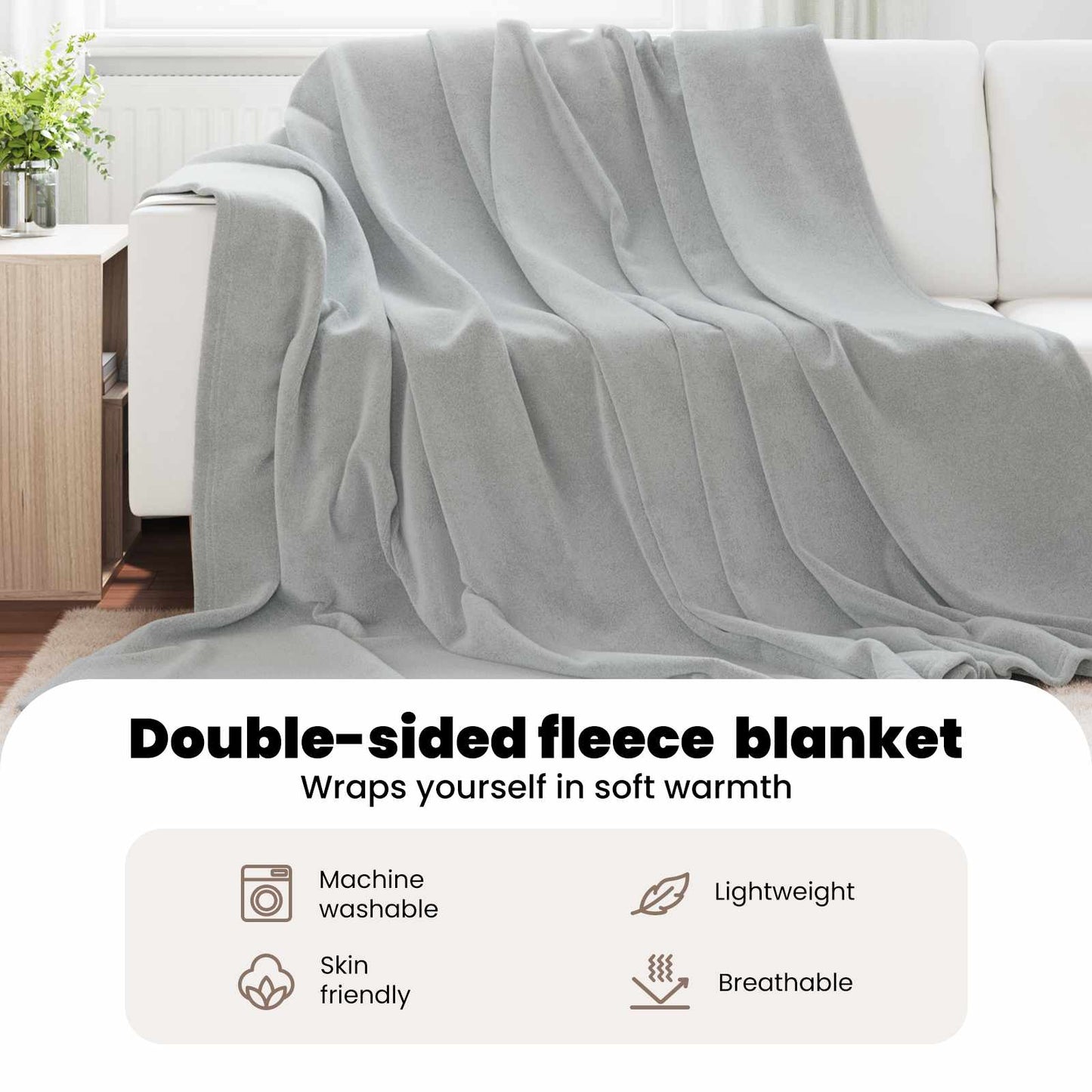 Apklotas Pilka 240 x 270 cm Flysas