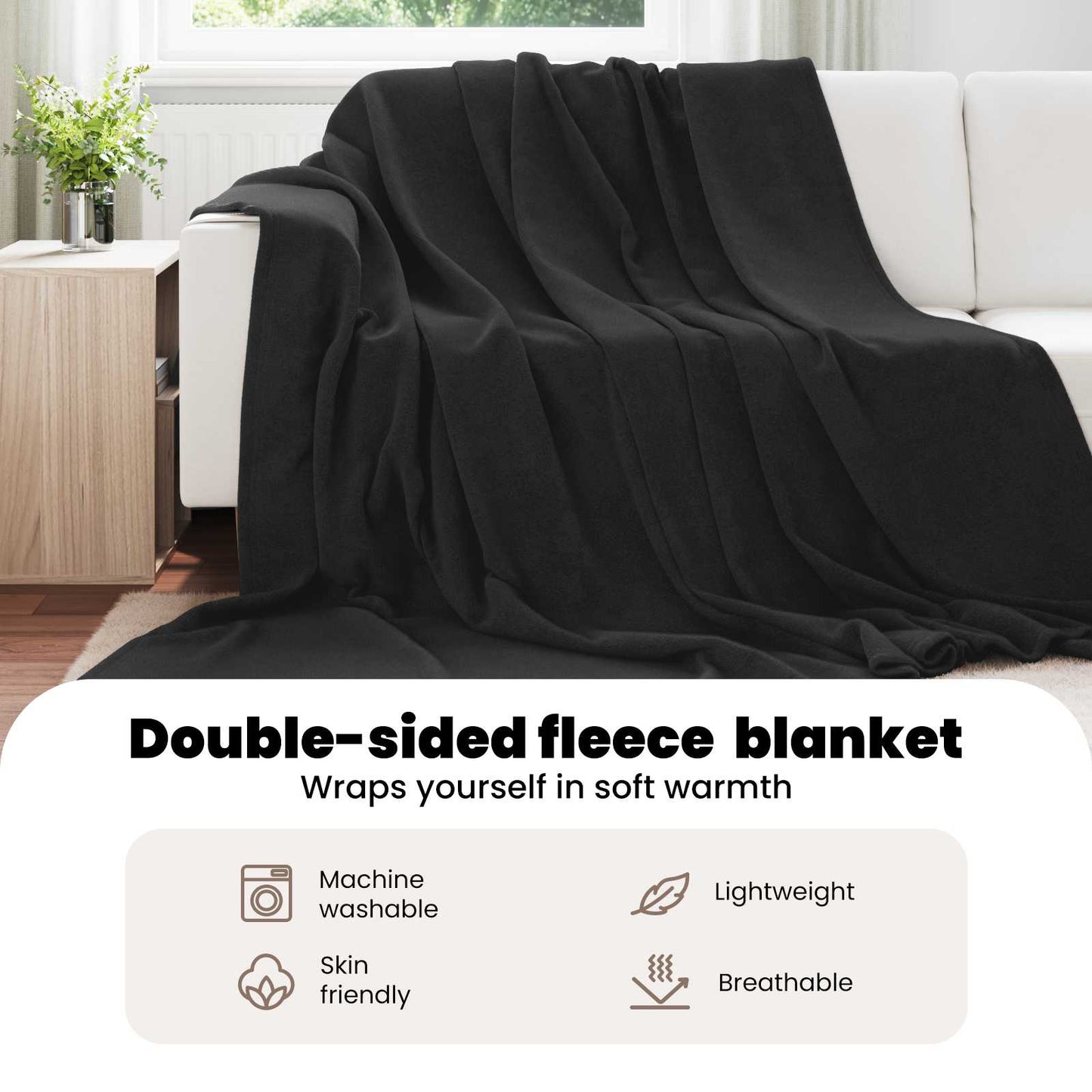 Apklotas Juoda 240 x 270 cm Flysas