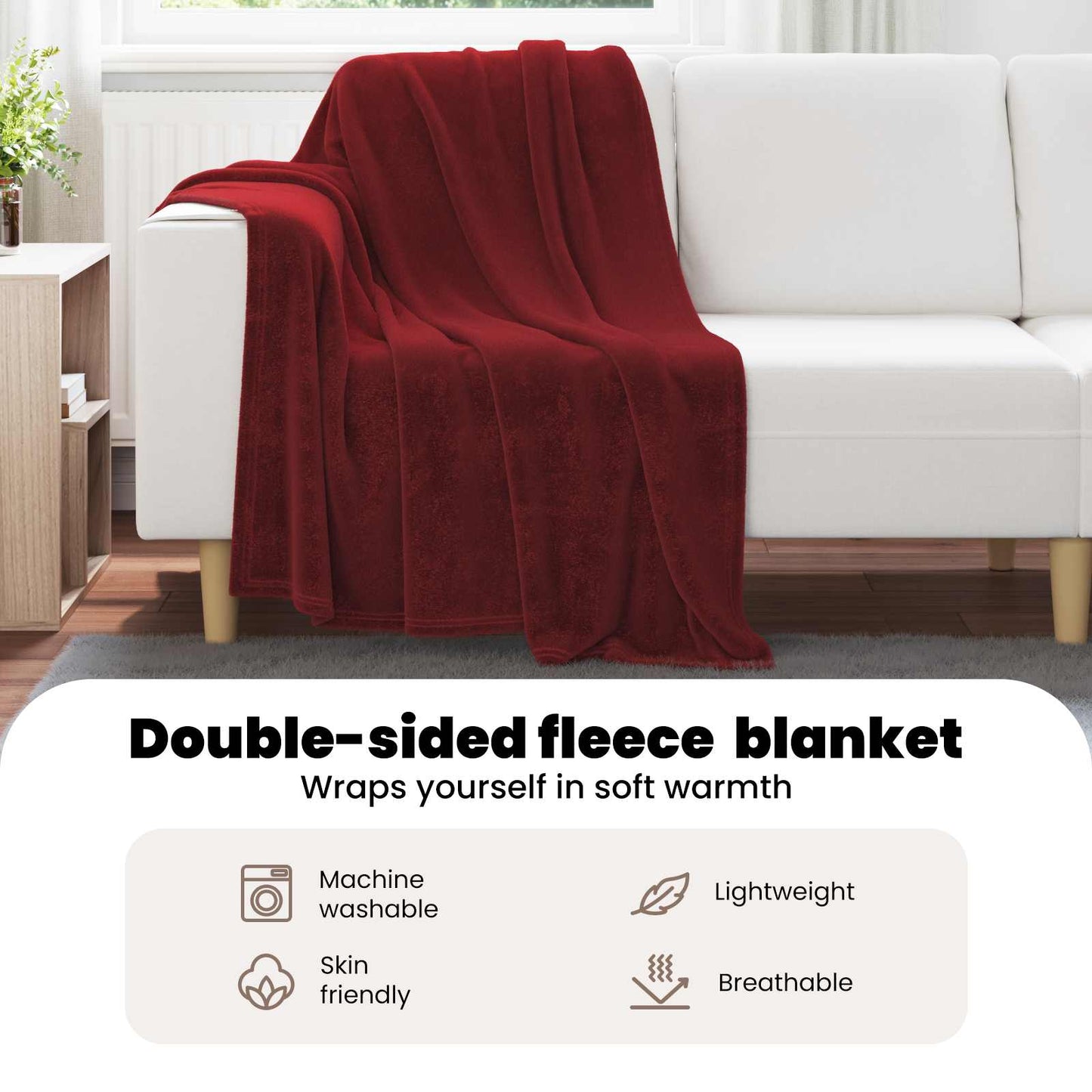 Apklotas Bordo raudona 130 x 150 cm Flysas