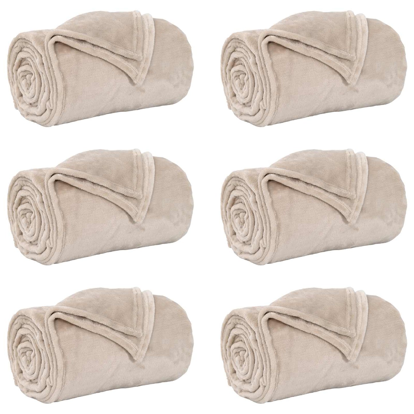 Mesti antklodės 6 pcs Smėlio 150 x 200 cm Flysas