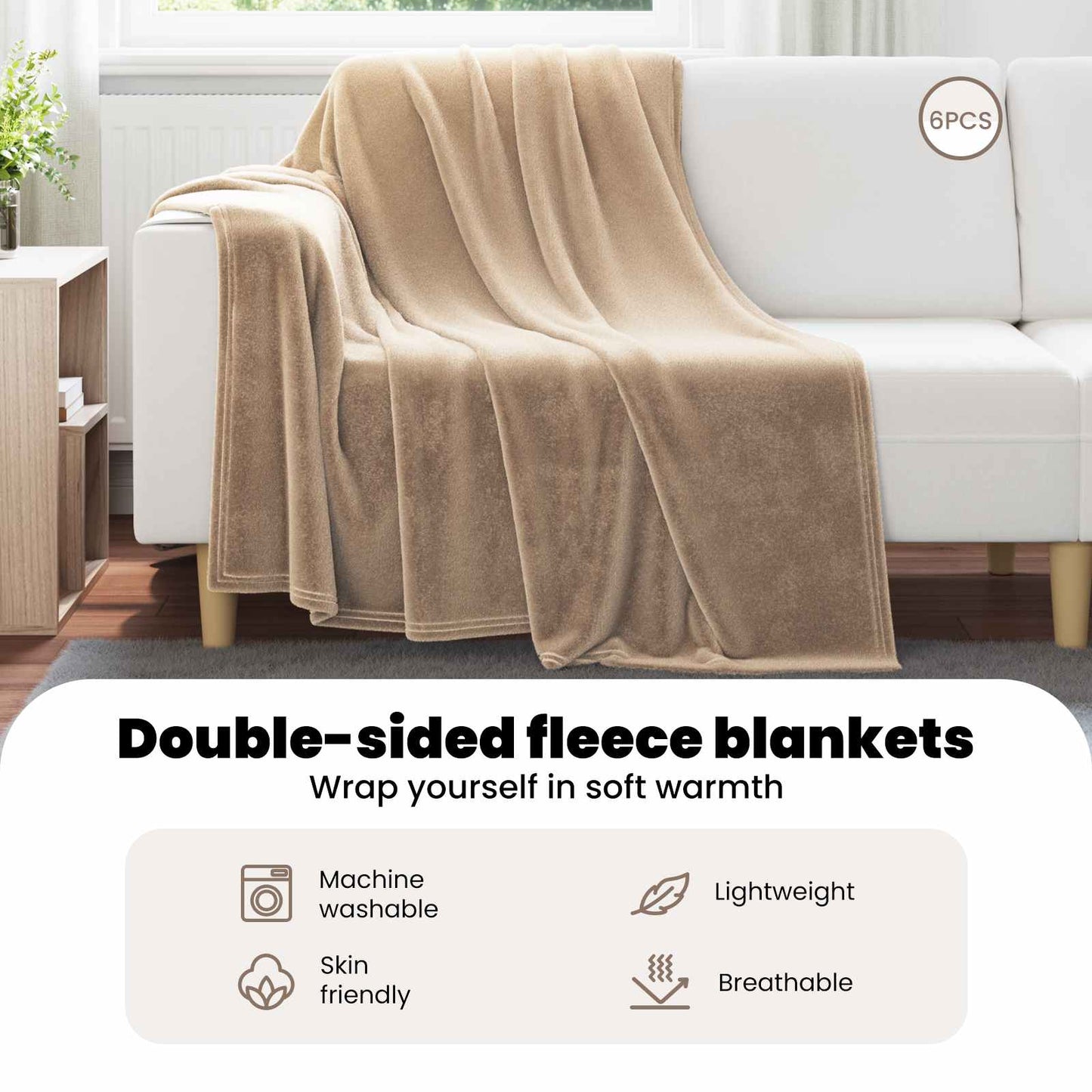 Mesti antklodės 6 pcs Kupranugario 150 x 200 cm Flysas