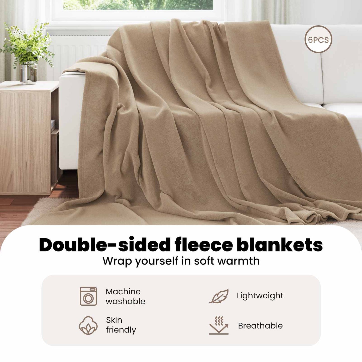 Mesti antklodės 6 pcs Kupranugario 240 x 270 cm Flysas
