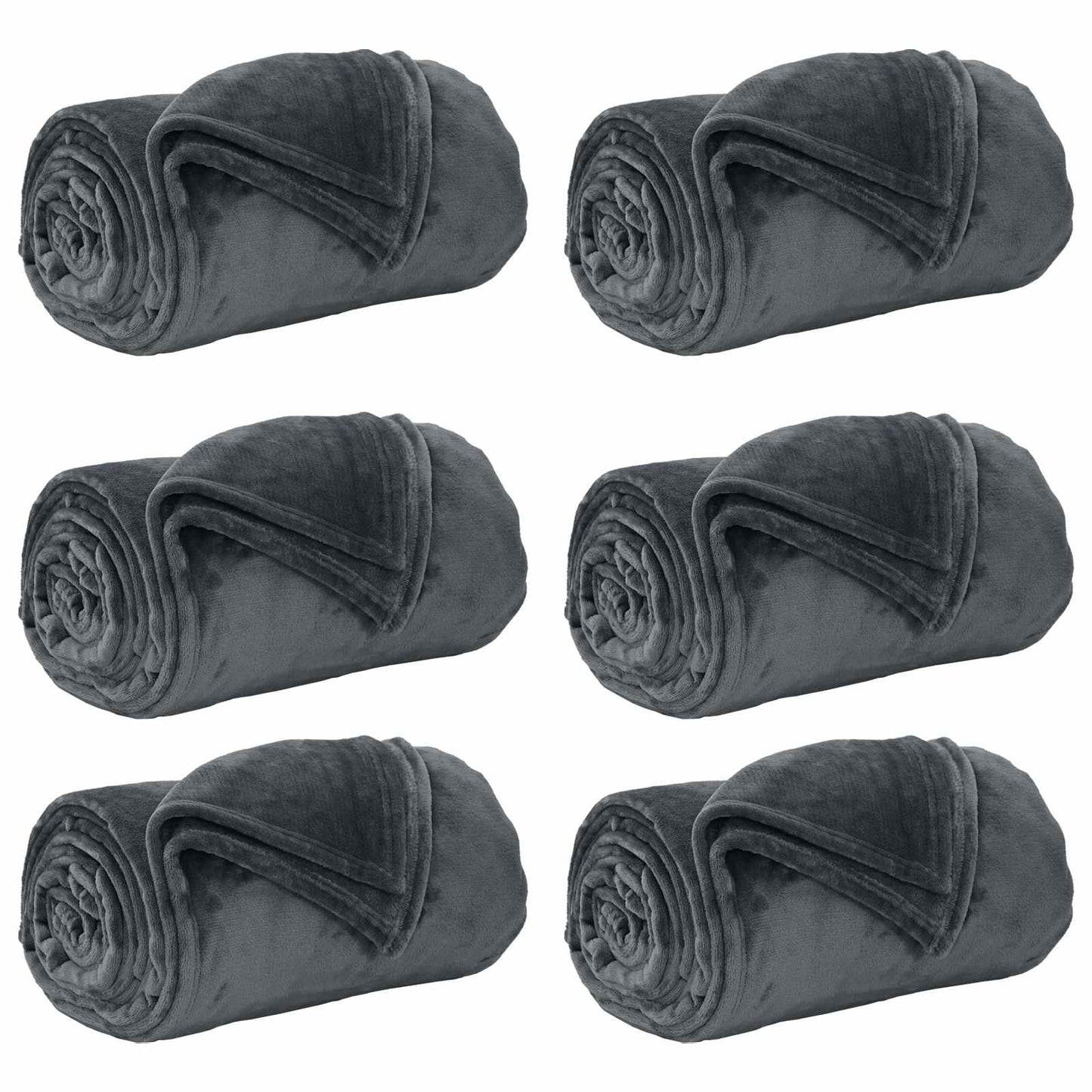 Mesti antklodės 6 pcs Tamsiai pilka 220 x 240 cm Flysas