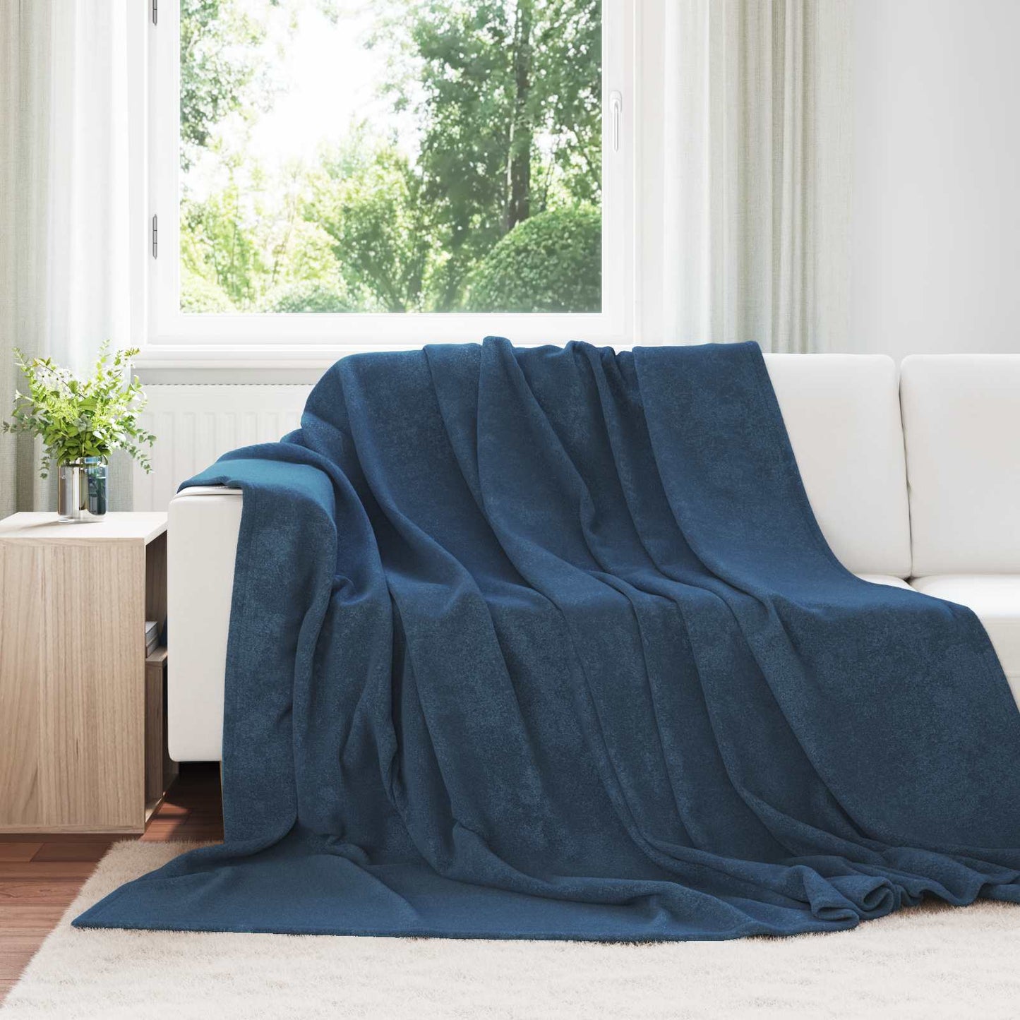 Mesti antklodės 6 pcs Jūrinė mėlyna 240 x 270 cm Flysas