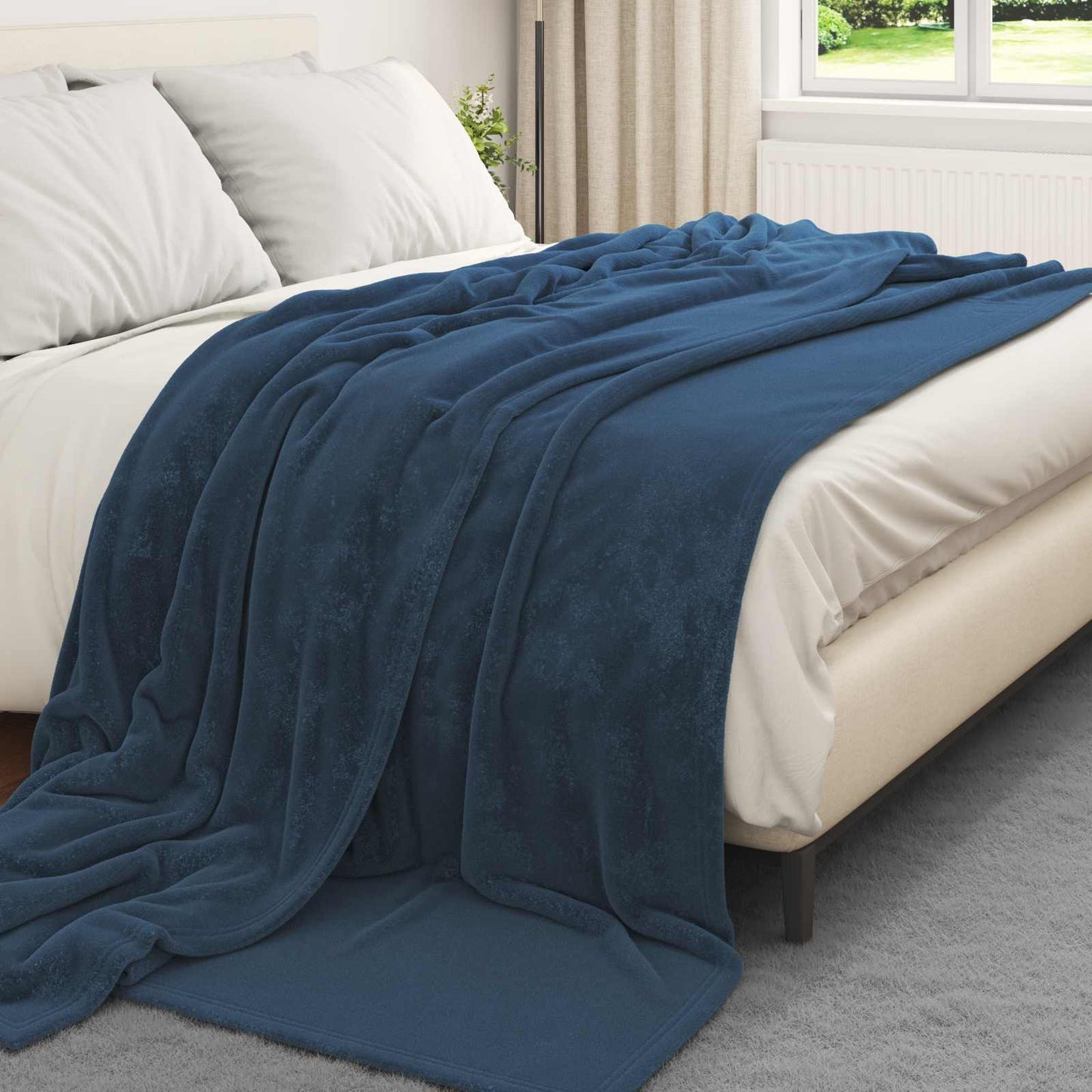 Mesti antklodės 6 pcs Jūrinė mėlyna 240 x 270 cm Flysas
