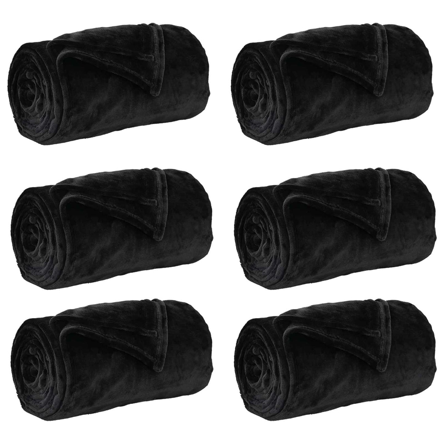 Mesti antklodės 6 pcs Juoda 240 x 270 cm Flysas