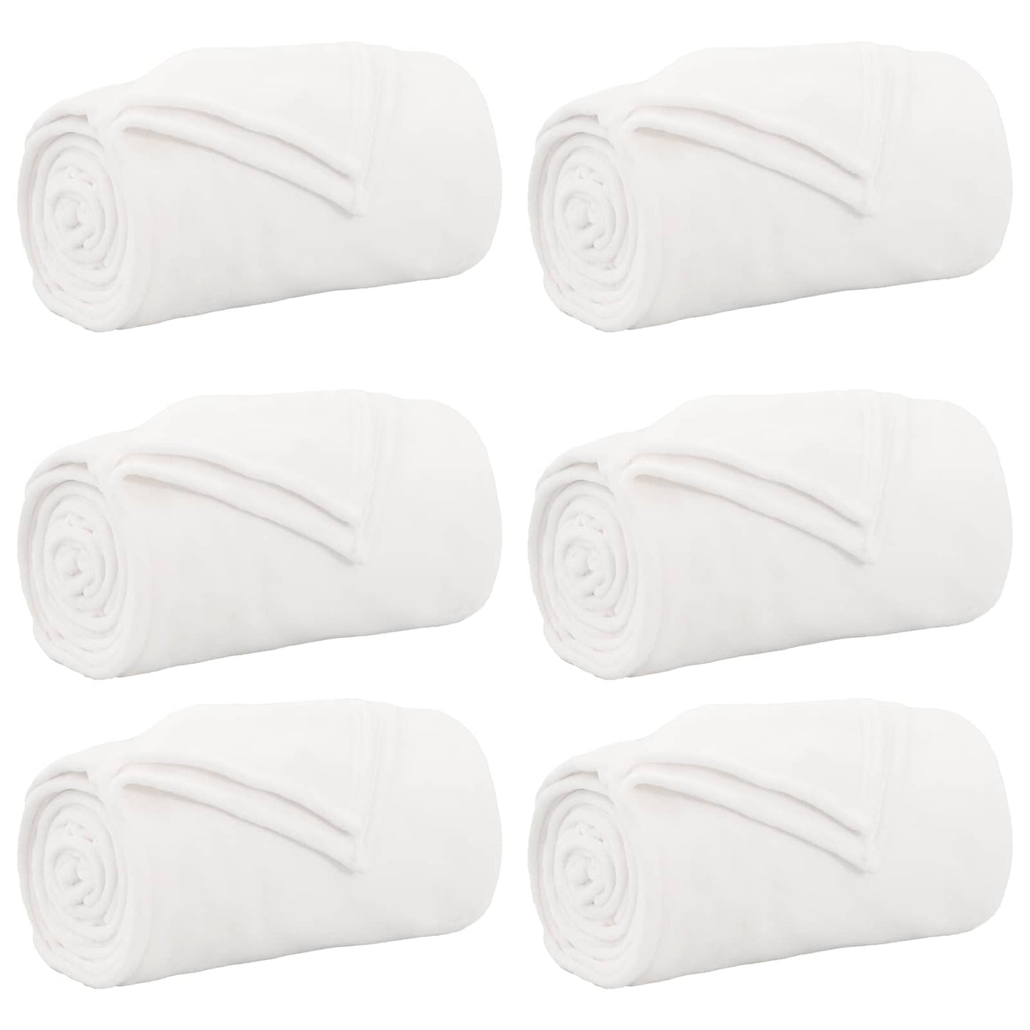 Mesti antklodės 6 pcs Balta 130 x 150 cm Flysas