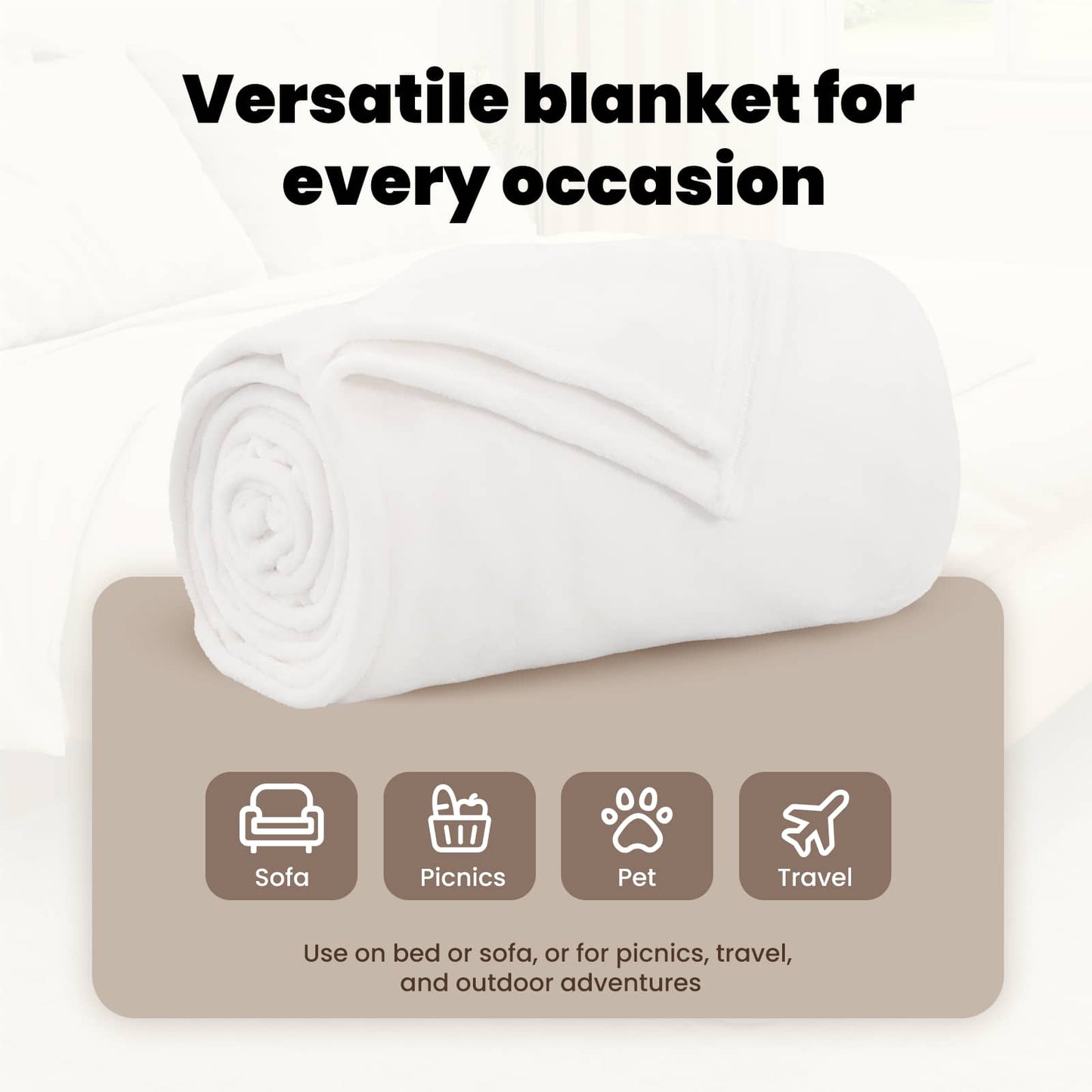 Mesti antklodės 6 pcs Balta 150 x 200 cm Flysas