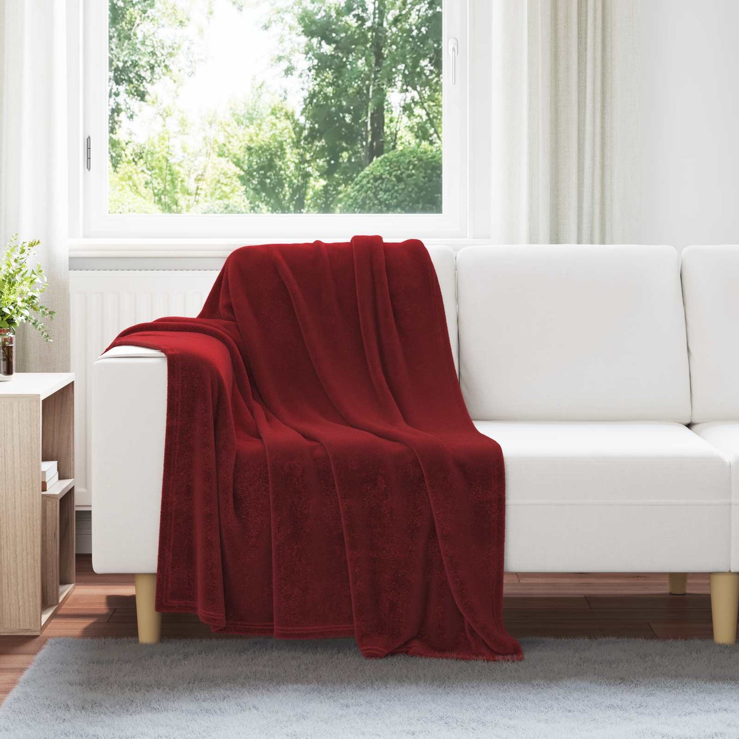 Mesti antklodės 6 pcs Bordo raudona 130 x 150 cm Flysas