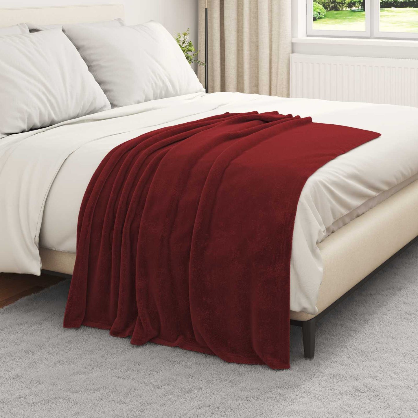 Mesti antklodės 6 pcs Bordo raudona 130 x 150 cm Flysas