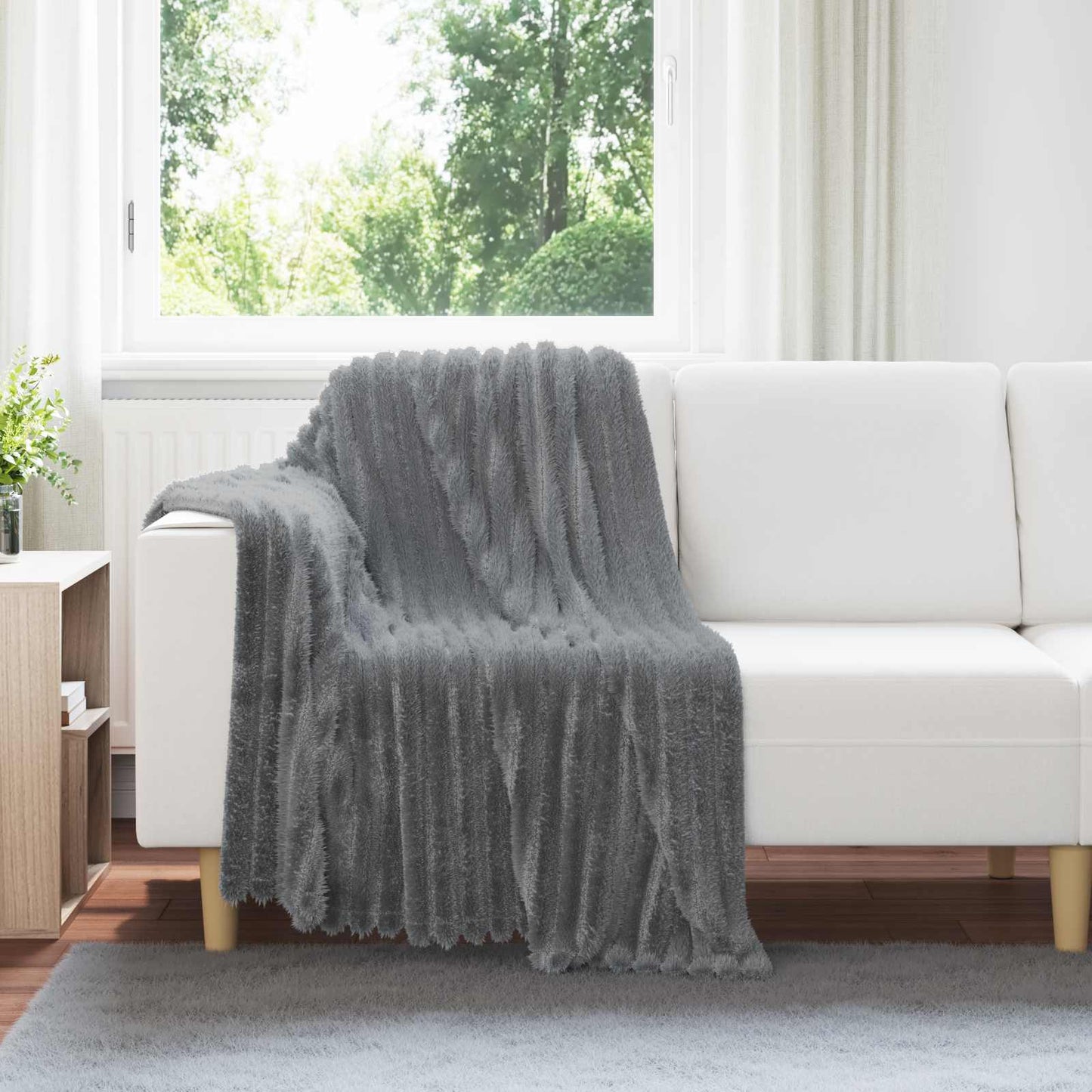 Apklotas Tamsiai pilka 150 x 130 cm Flysas
