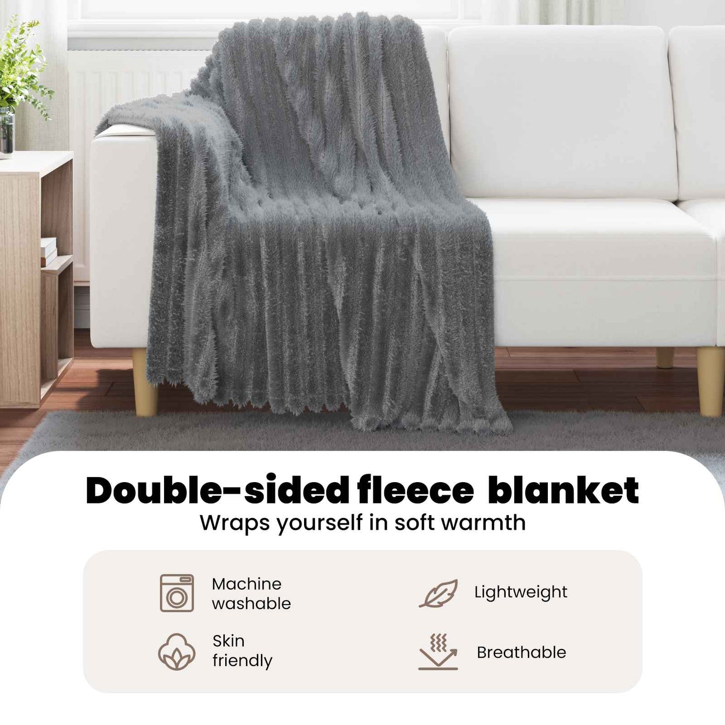 Apklotas Tamsiai pilka 150 x 130 cm Flysas