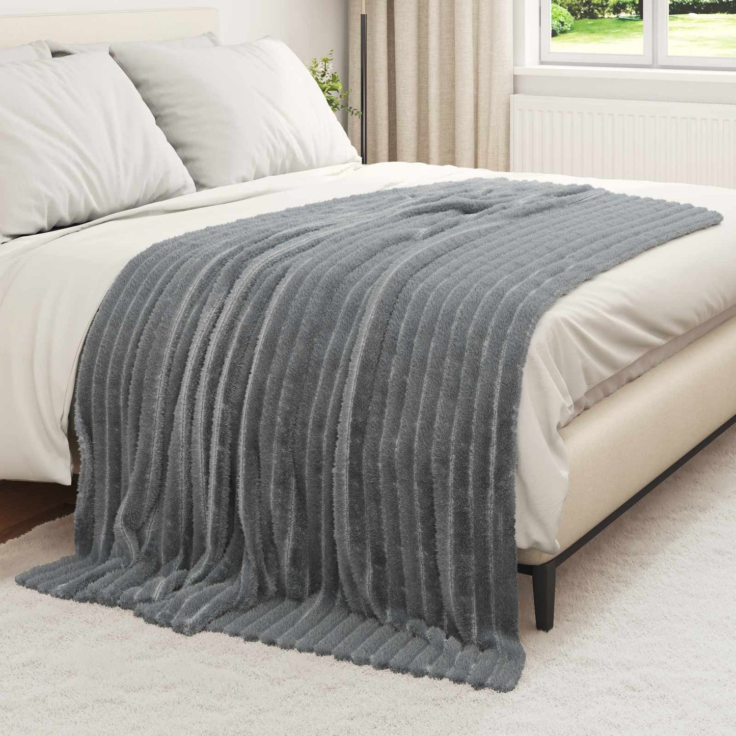 Apklotas Tamsiai pilka 200 x 150 cm Flysas