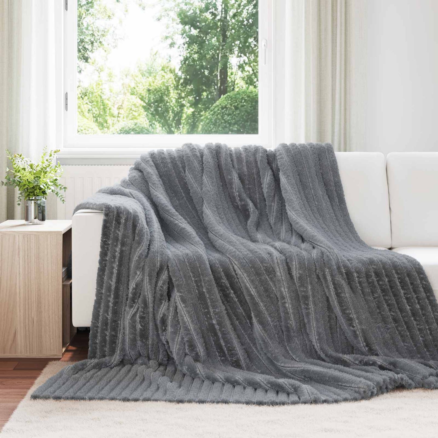 Apklotas Tamsiai pilka 270 x 240 cm Flysas