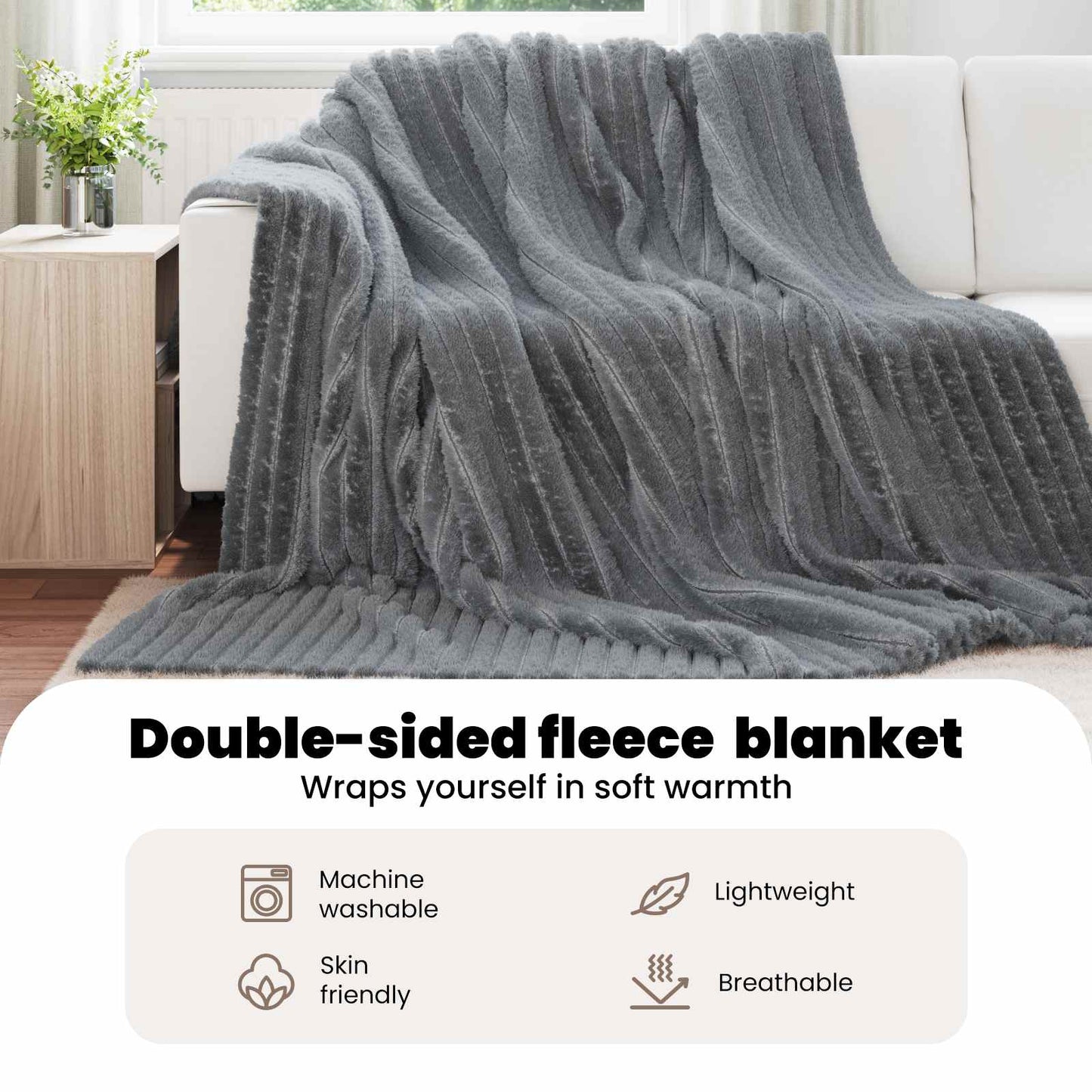 Apklotas Tamsiai pilka 270 x 240 cm Flysas