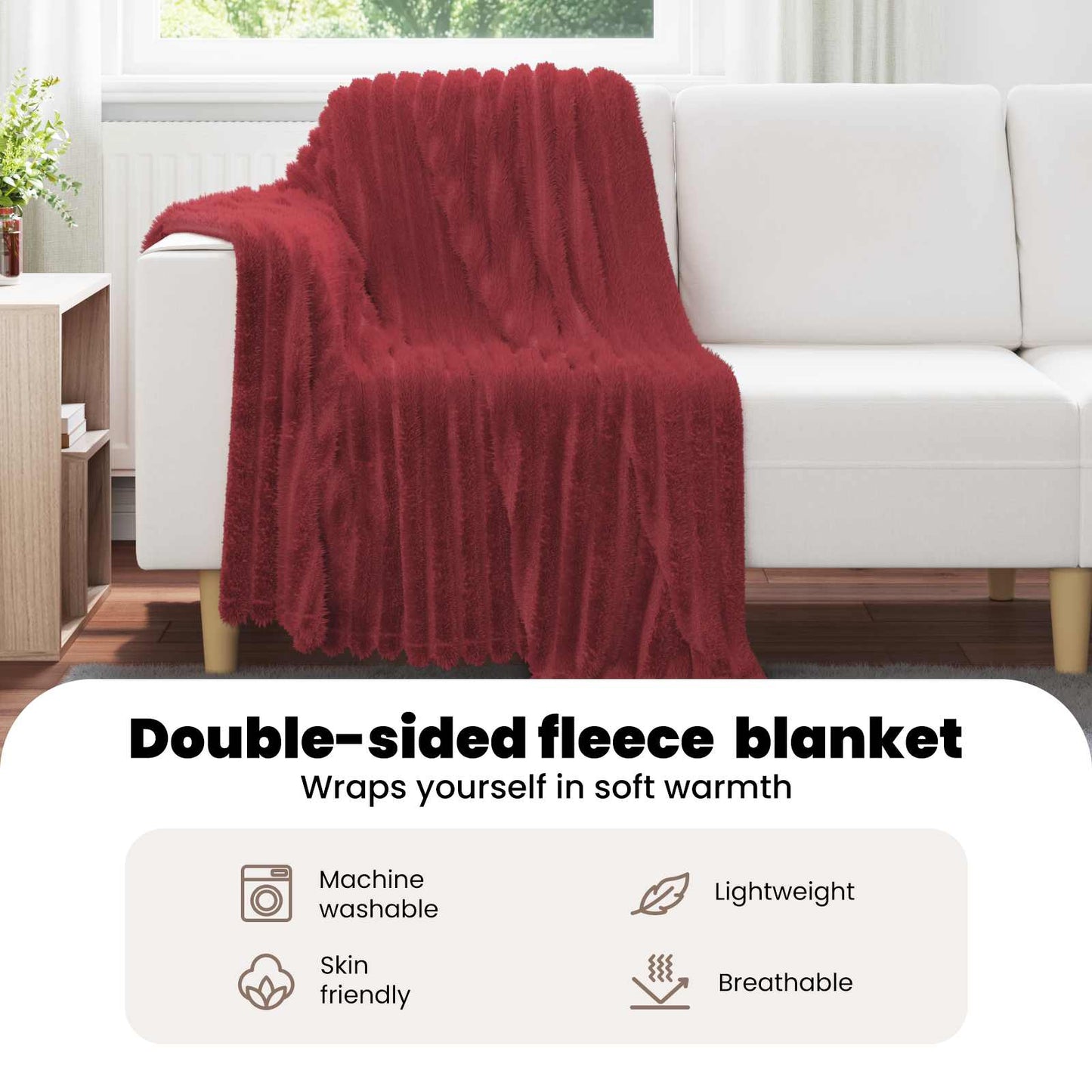 Apklotas Bordo raudona 150 x 130 cm Flysas