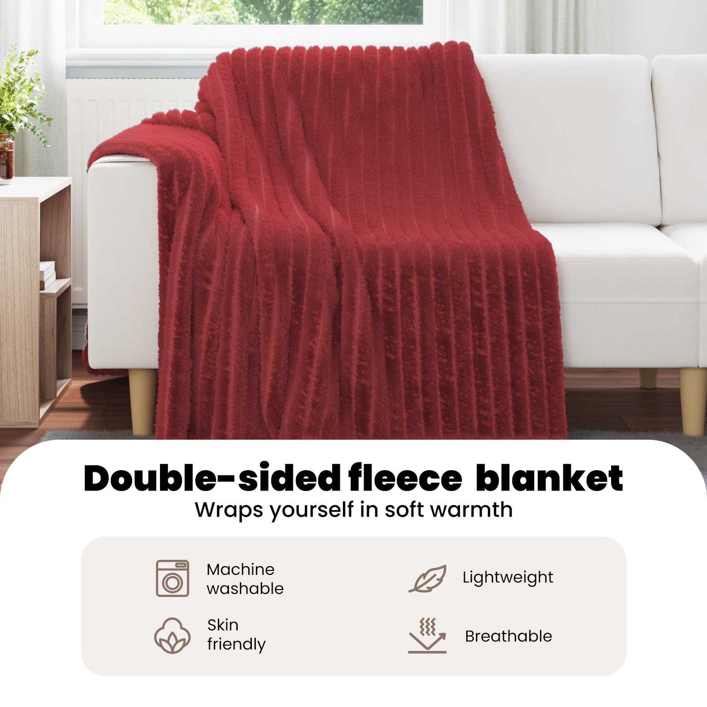 Apklotas Bordo raudona 200 x 150 cm Flysas