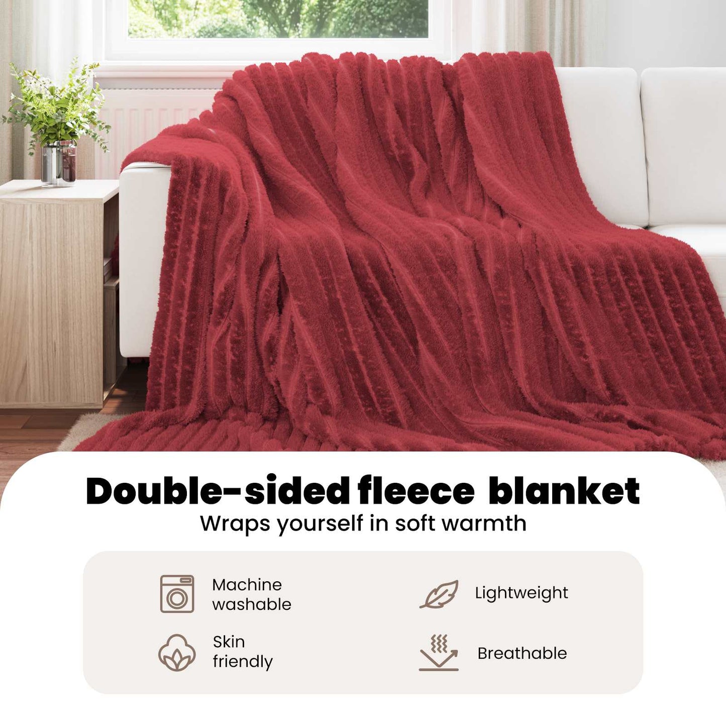 Apklotas Bordo raudona 240 x 220 cm Flysas