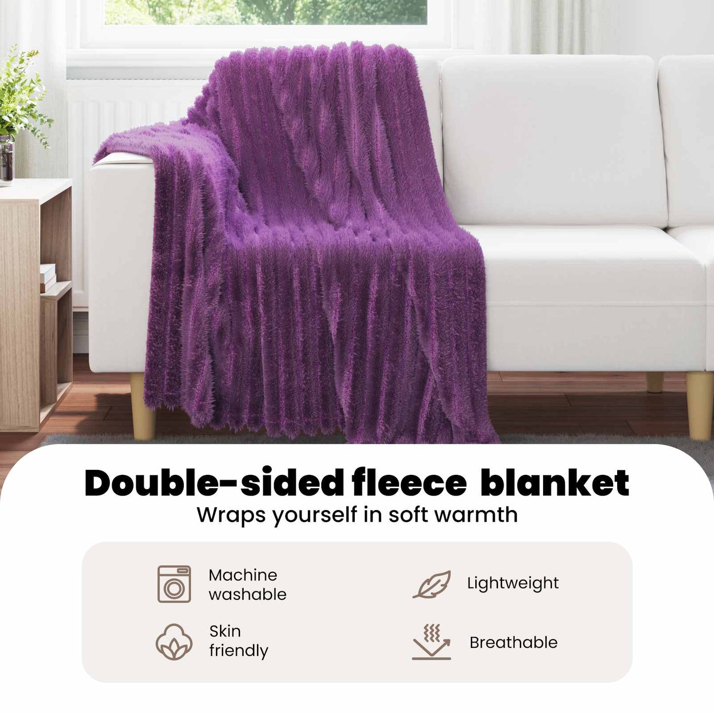 Apklotas Violetinė 150 x 130 cm Flysas