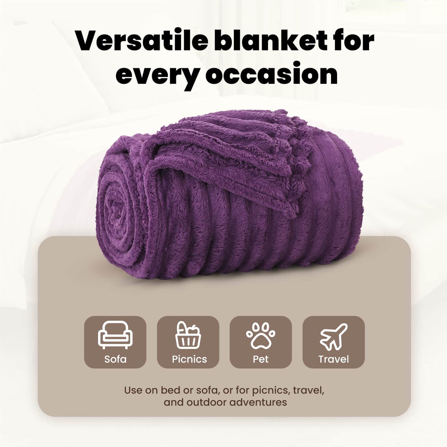 Apklotas Violetinė 150 x 130 cm Flysas