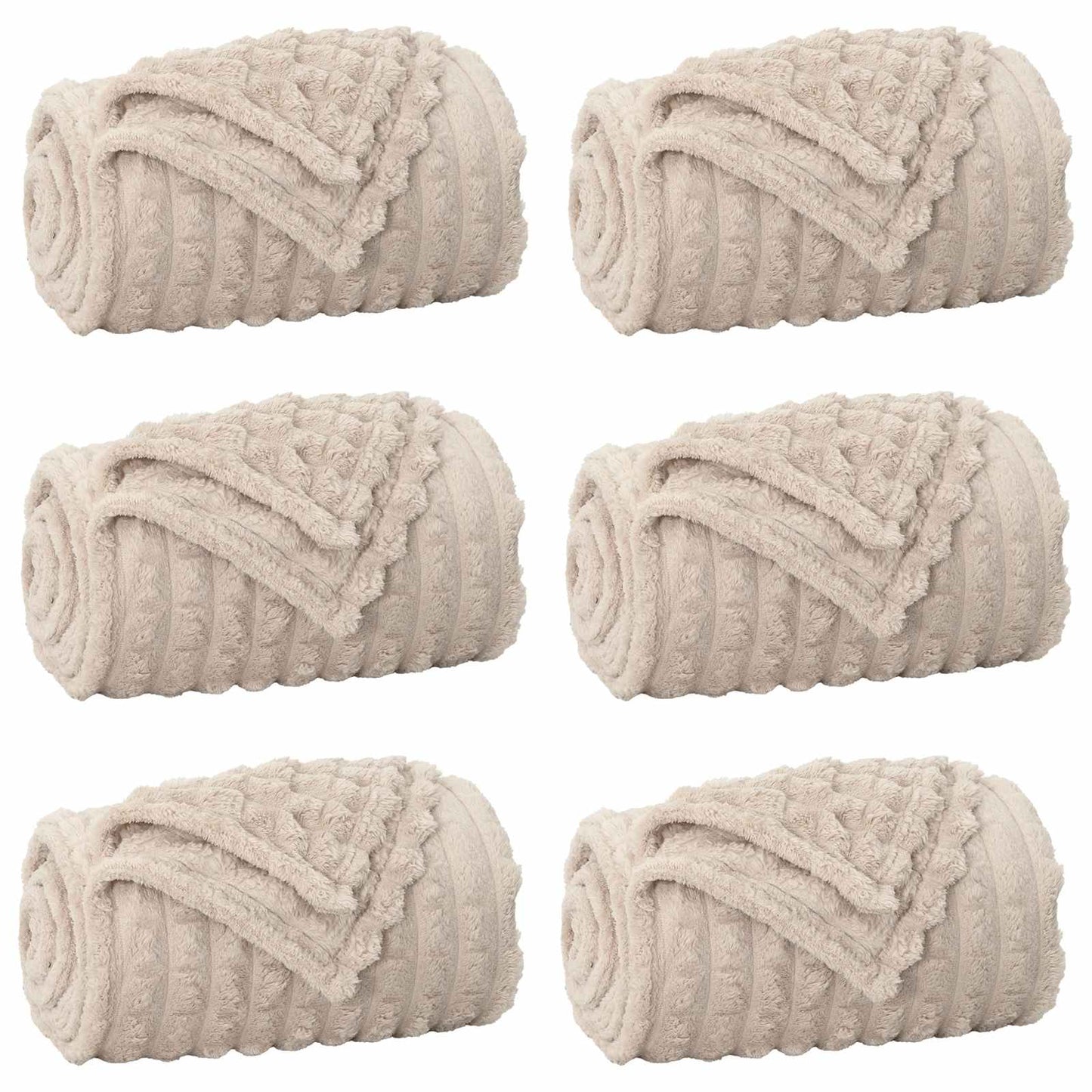 Mesti antklodės 6 pcs Smėlio 200 x 150 cm Flysas