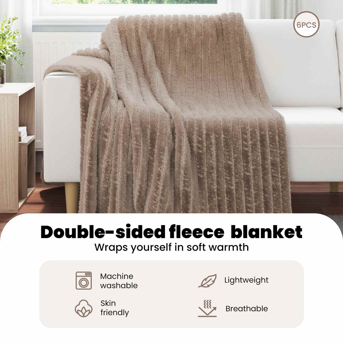 Mesti antklodės 6 pcs Kupranugario 200 x 150 cm Flysas