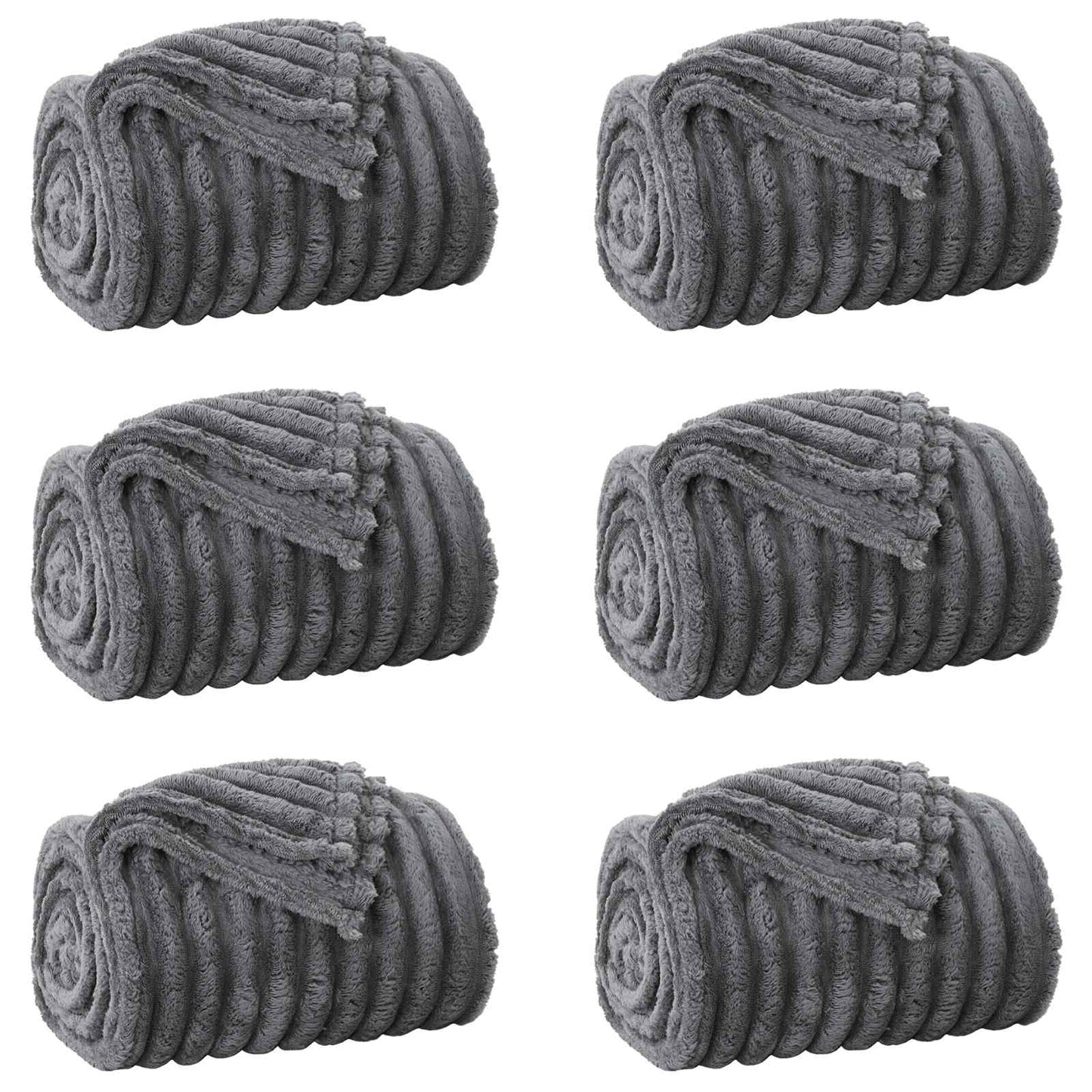 Mesti antklodės 6 pcs Tamsiai pilka 150 x 130 cm Flysas