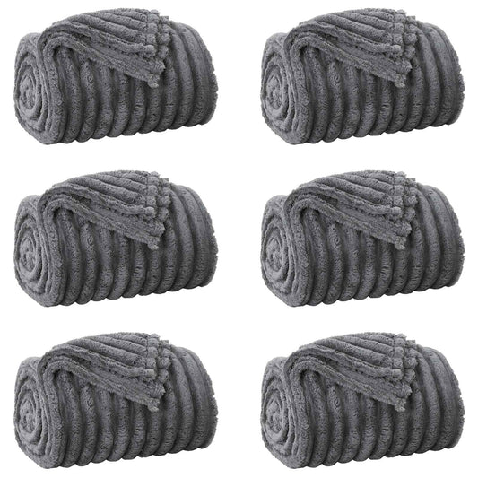 Mesti antklodės 6 pcs Tamsiai pilka 240 x 220 cm Flysas