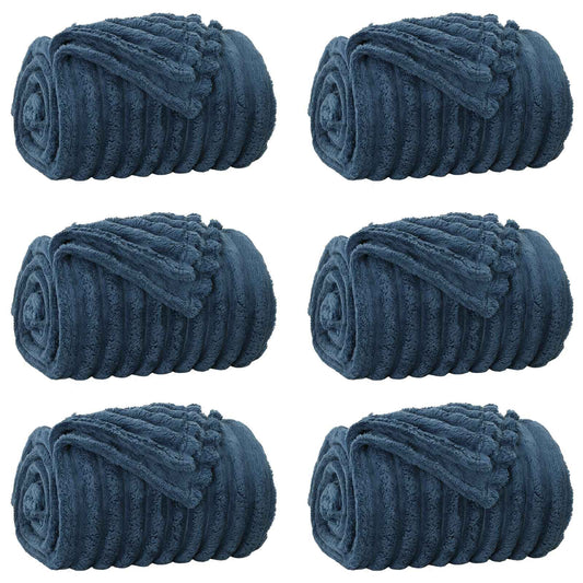 Mesti antklodės 6 pcs Jūrinė mėlyna 150 x 130 cm Flysas