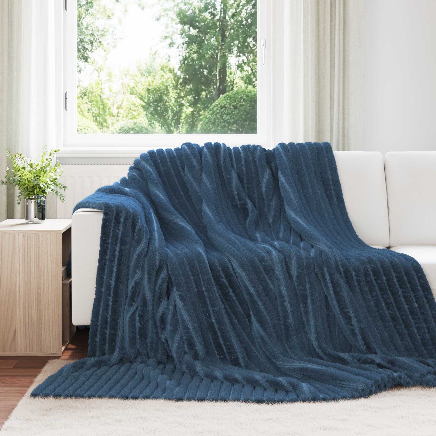 Mesti antklodės 6 pcs Jūrinė mėlyna 240 x 220 cm Flysas
