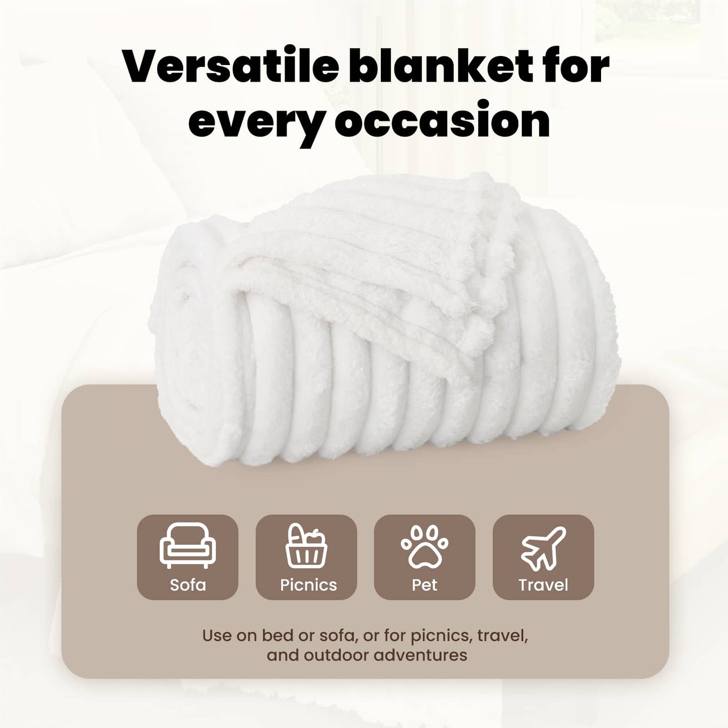 Mesti antklodės 6 pcs Balta 150 x 130 cm Flysas
