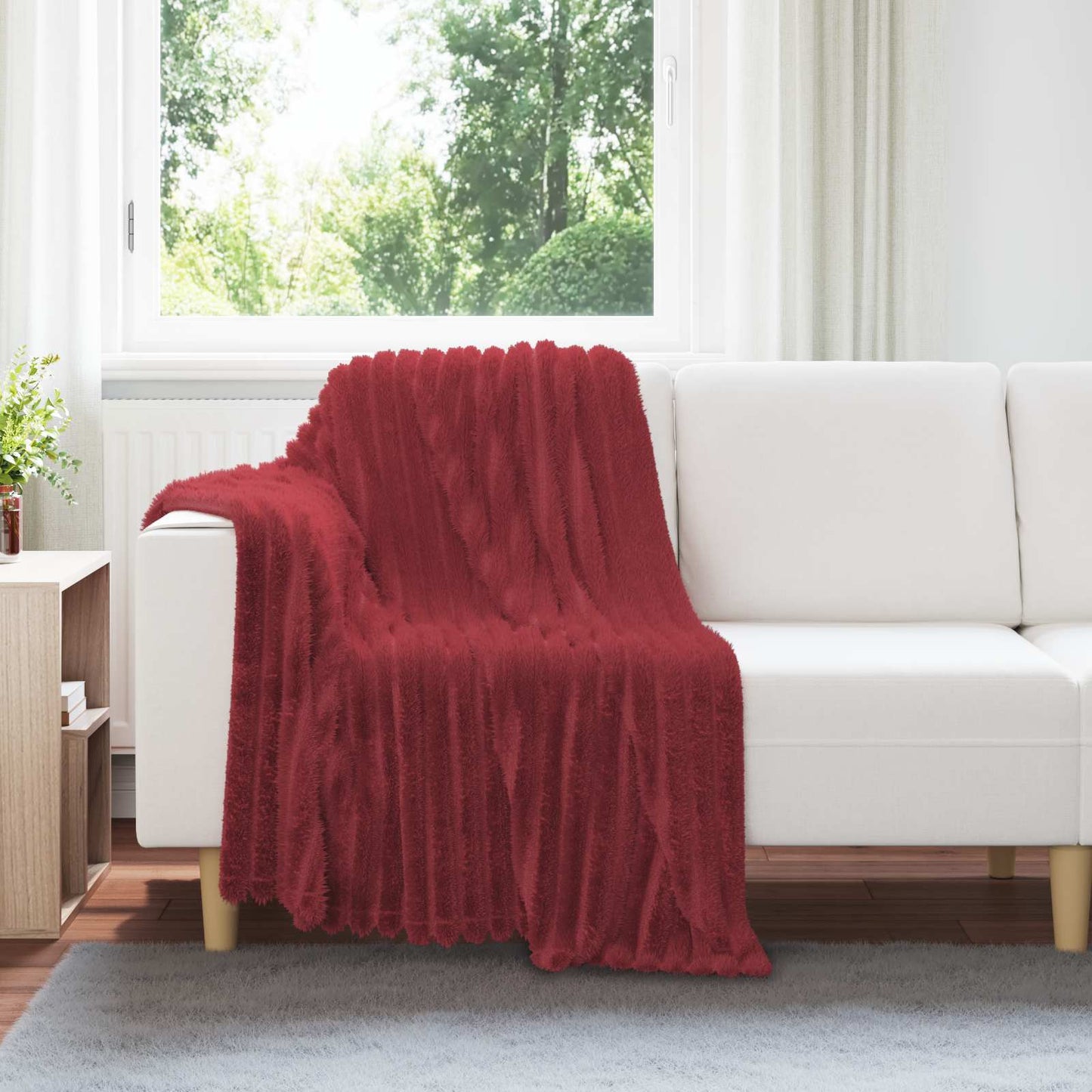 Mesti antklodės 6 pcs Bordo raudona 150 x 130 cm Flysas
