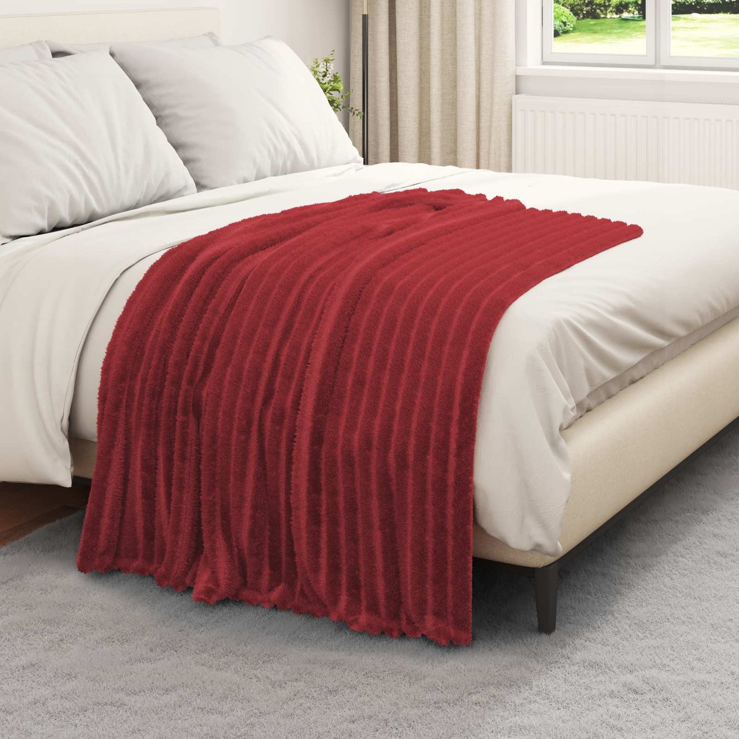 Mesti antklodės 6 pcs Bordo raudona 150 x 130 cm Flysas