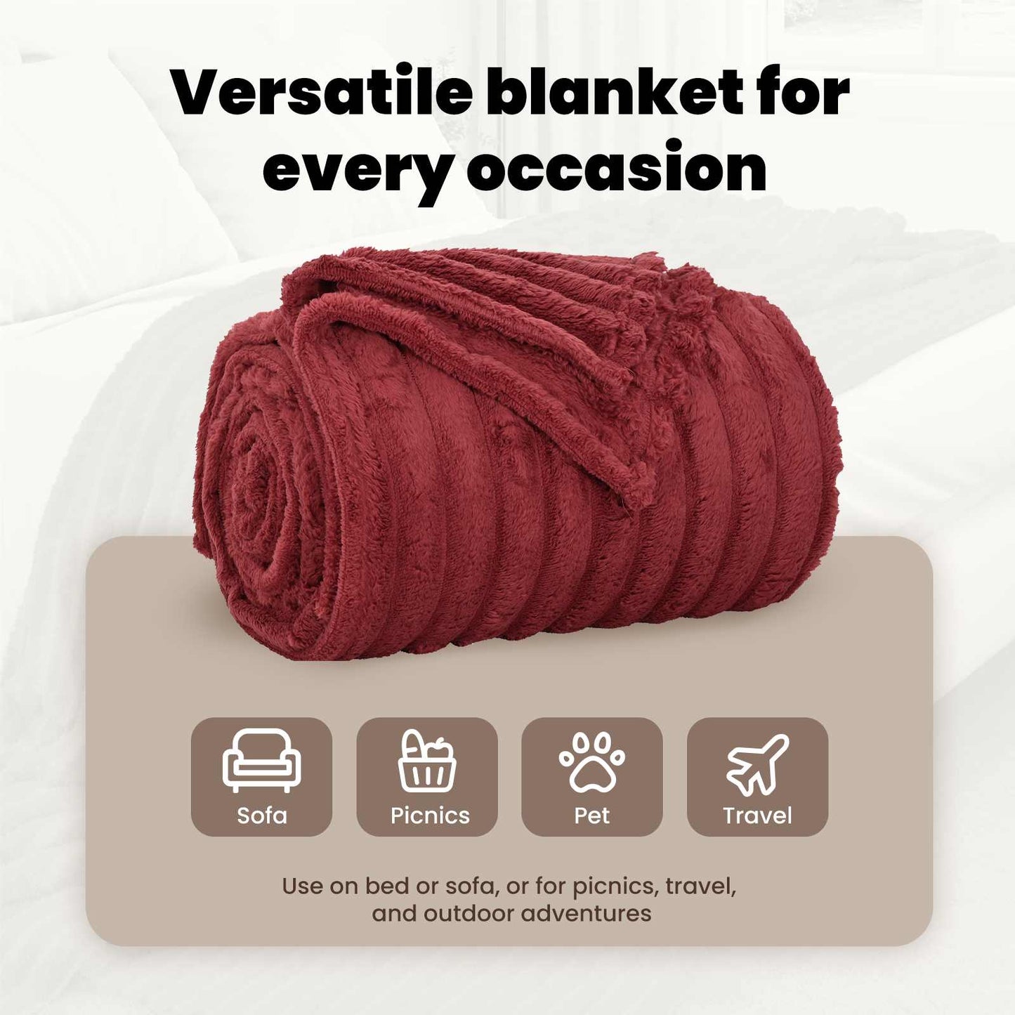 Mesti antklodės 6 pcs Bordo raudona 270 x 240 cm Flysas