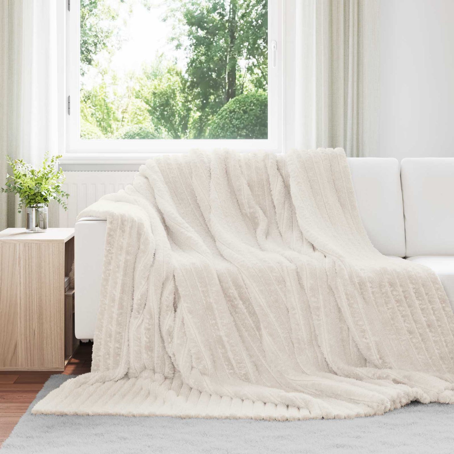Mesti antklodės 6 pcs Kreminė 240 x 220 cm Flysas