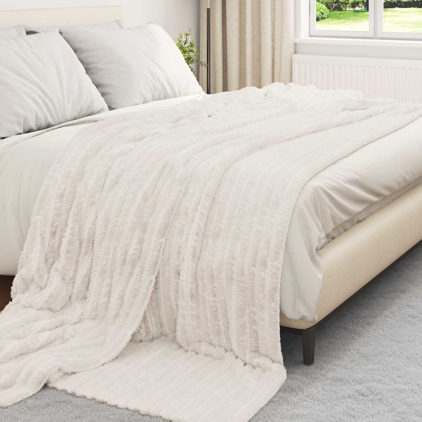 Mesti antklodės 6 pcs Kreminė 240 x 220 cm Flysas