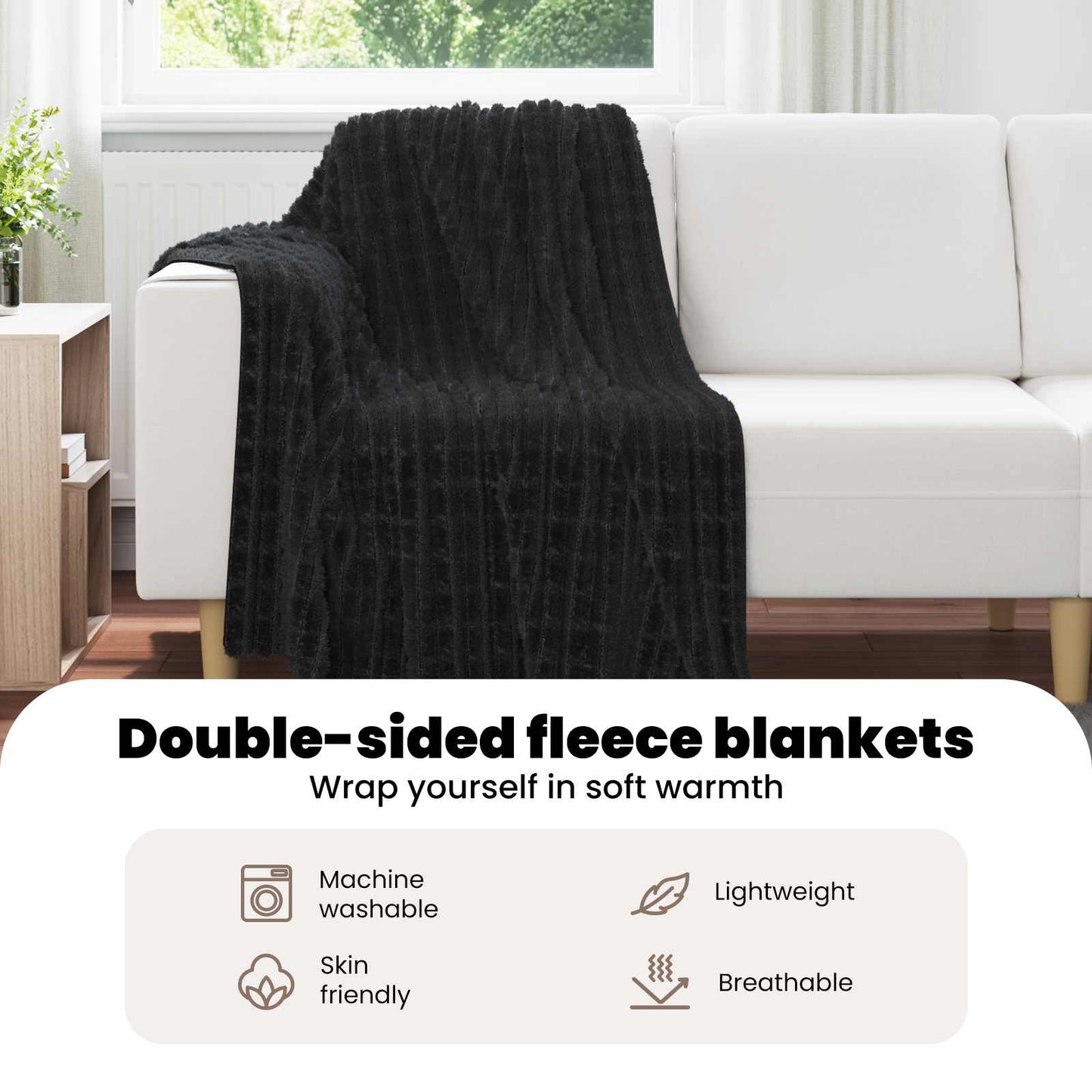 Apklotas Juoda 150 x 130 cm Flysas