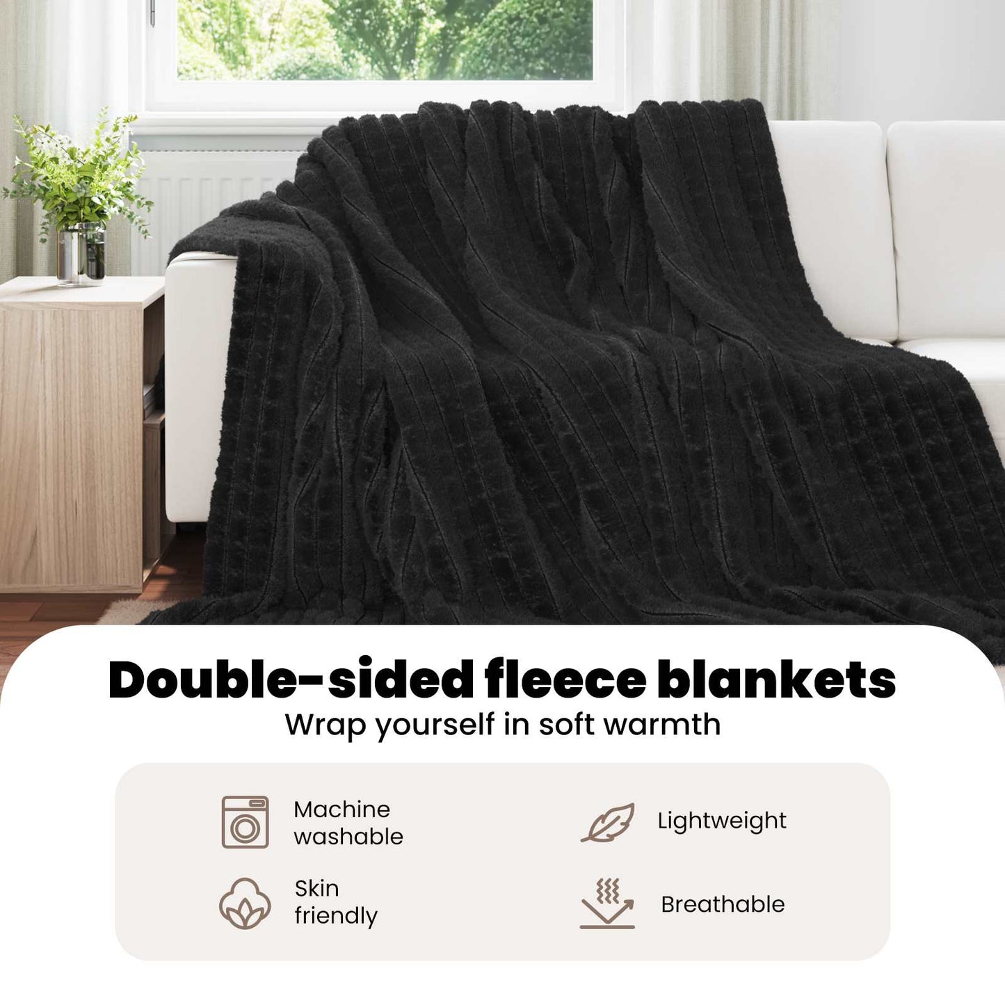 Apklotas Juoda 270 x 240 cm Flysas