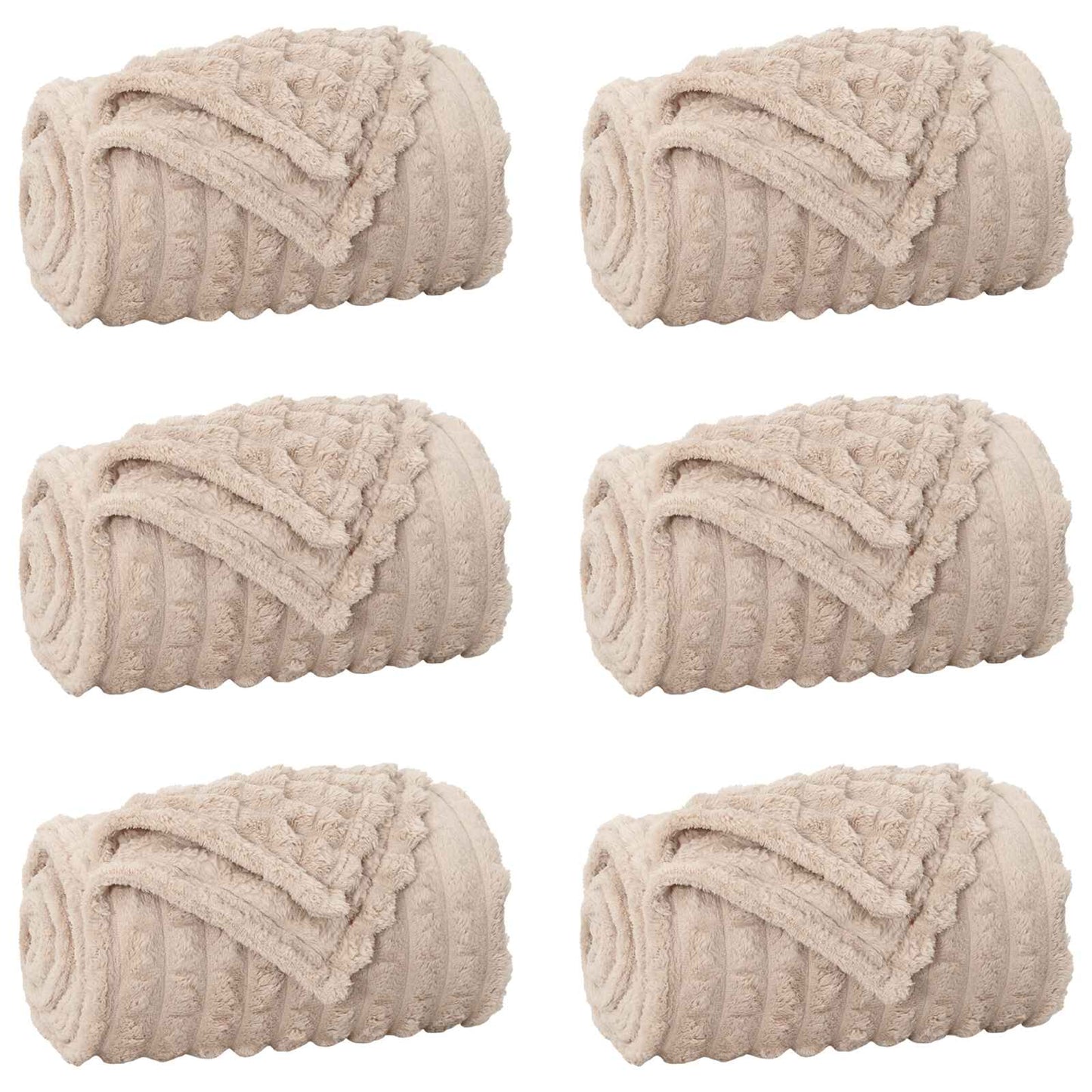 Mesti antklodės 6 pcs Smėlio 200 x 150 cm Flysas