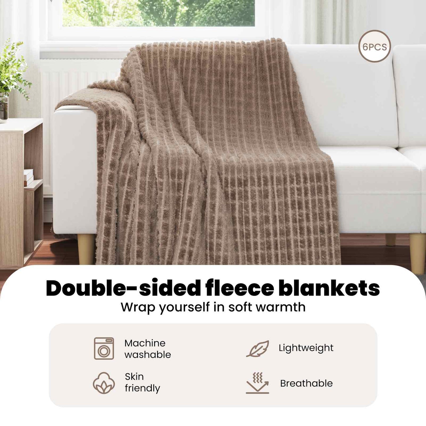 Mesti antklodės 6 pcs Kupranugario 200 x 150 cm Flysas