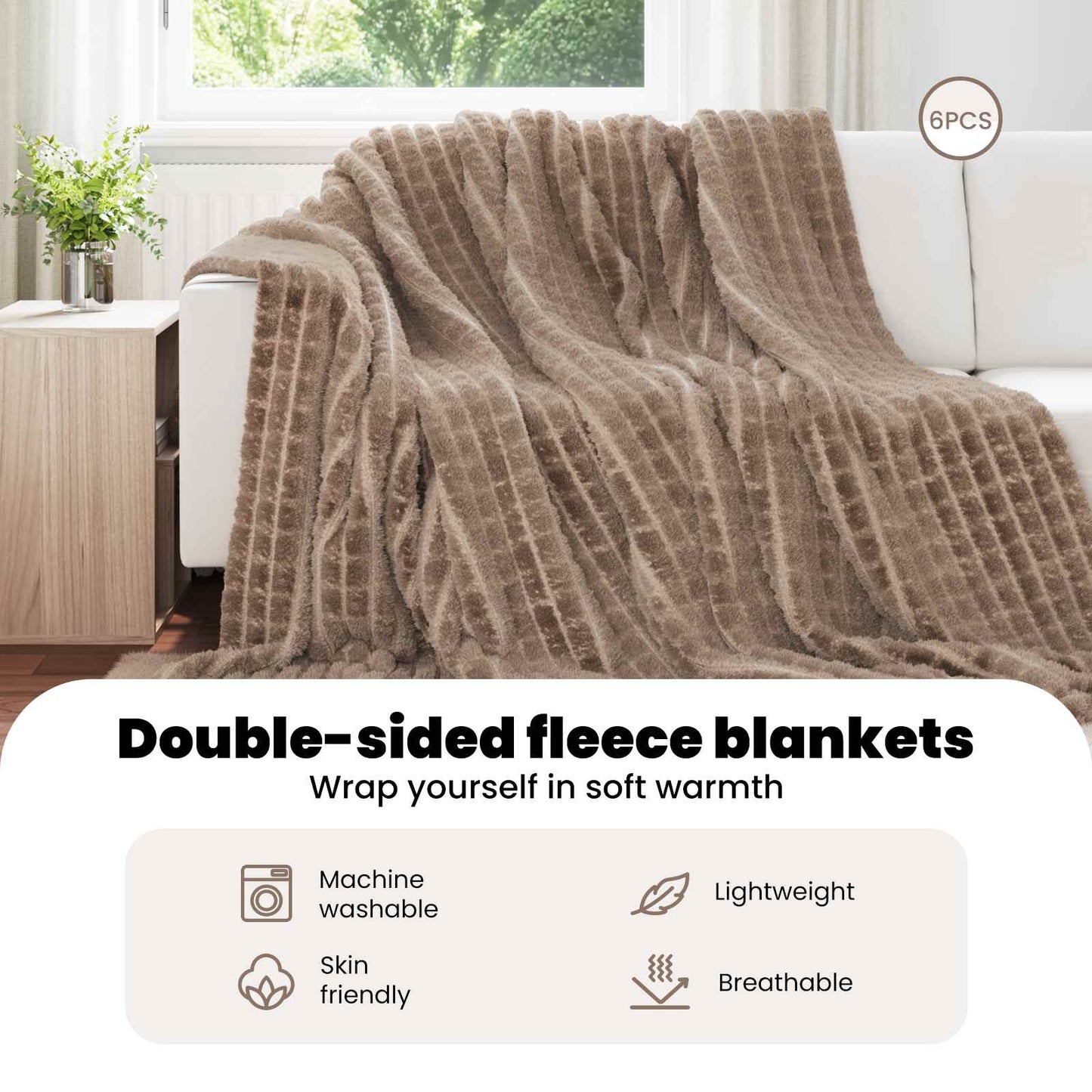 Mesti antklodės 6 pcs Kupranugario 240 x 220 cm Flysas