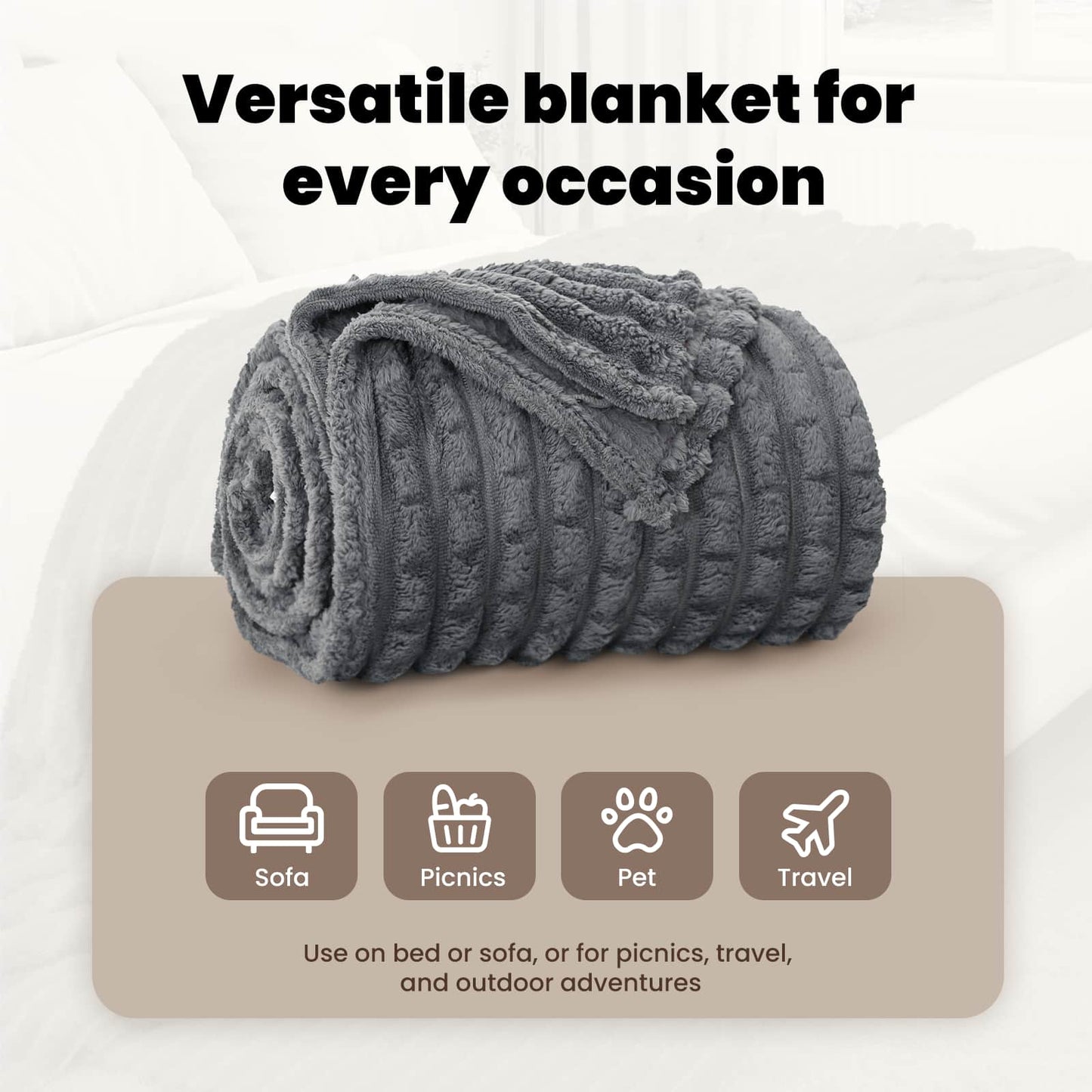 Mesti antklodės 6 pcs Tamsiai pilka 150 x 130 cm Flysas