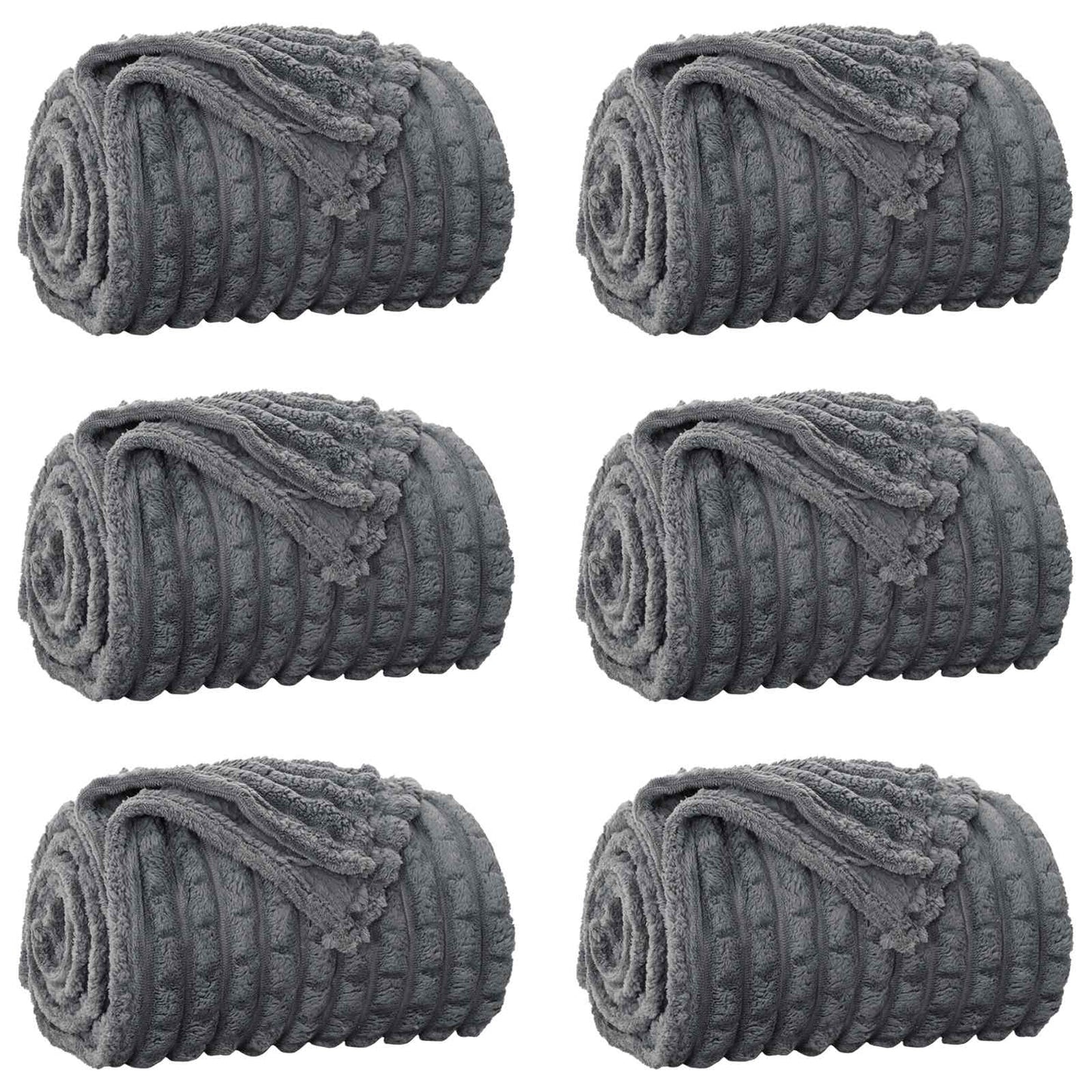 Mesti antklodės 6 pcs Tamsiai pilka 200 x 150 cm Flysas