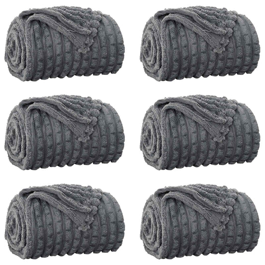 Mesti antklodės 6 pcs Tamsiai pilka 240 x 220 cm Flysas